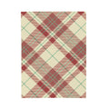 Red Green Plaid Velveteen Blanket | Cozy Tartan Throw
