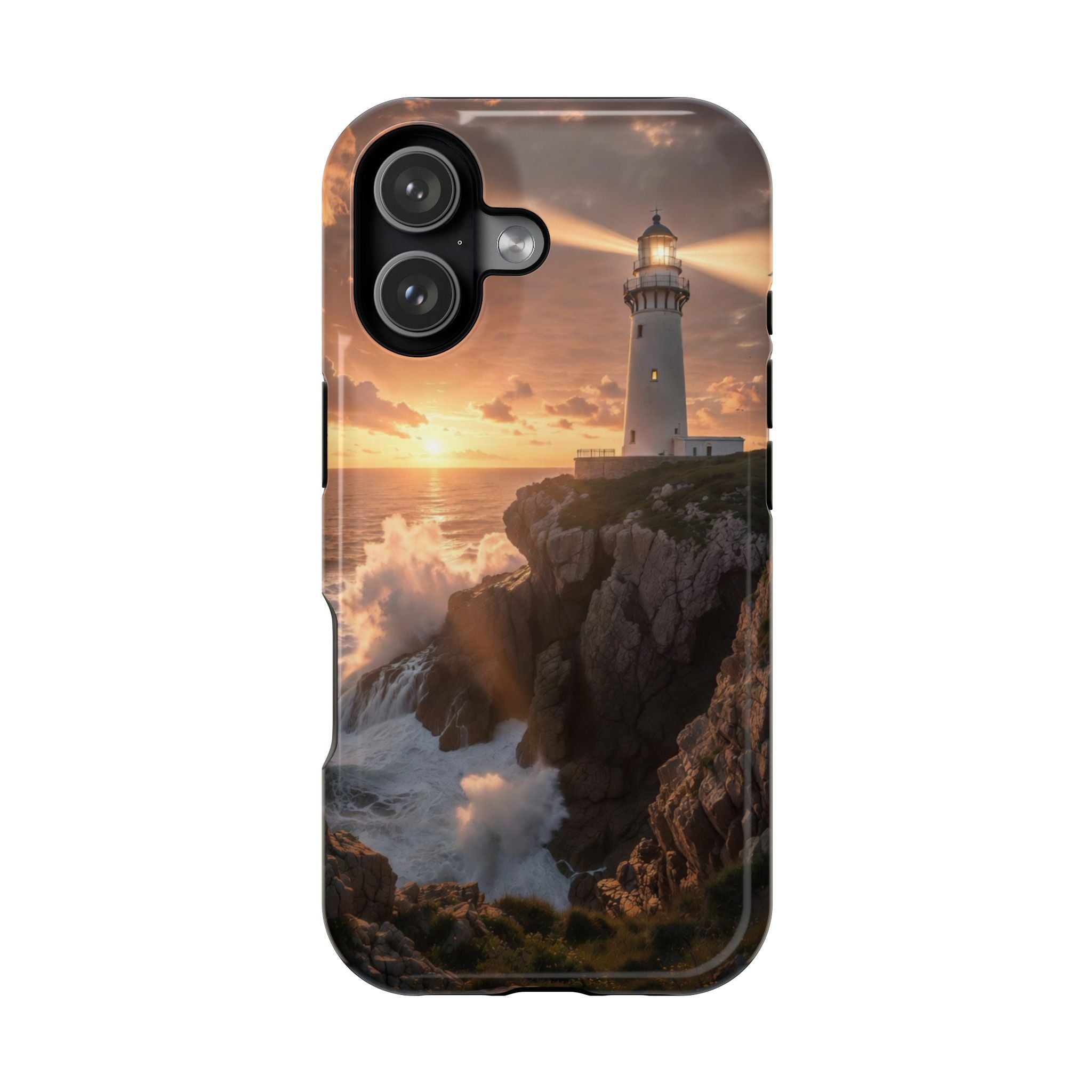 Lighthouse at Sunset Phone Case | Magnetic Impact-Resistant Case