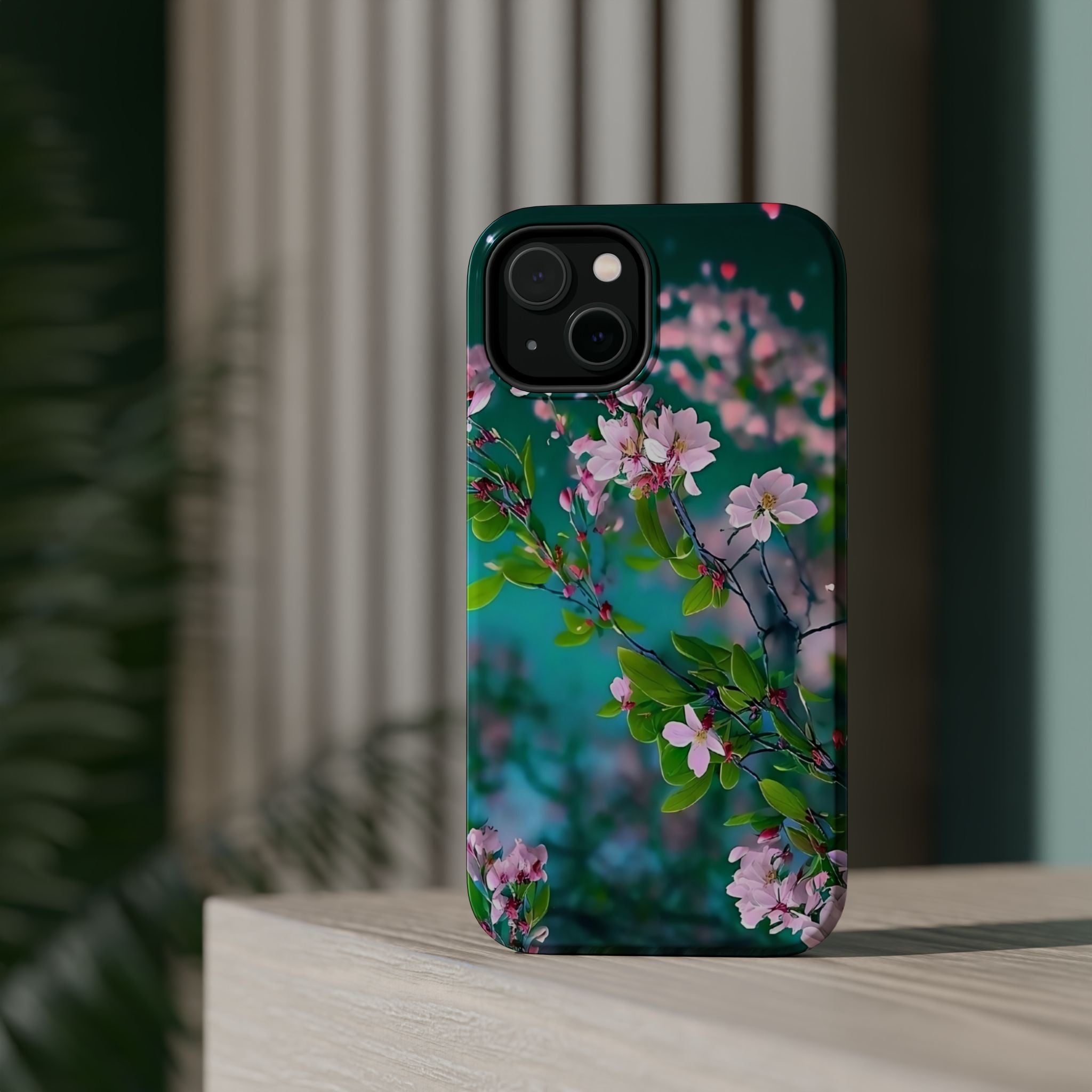 Pink Cherry Blossom Phone Case | Magnetic Impact-Resistant Case