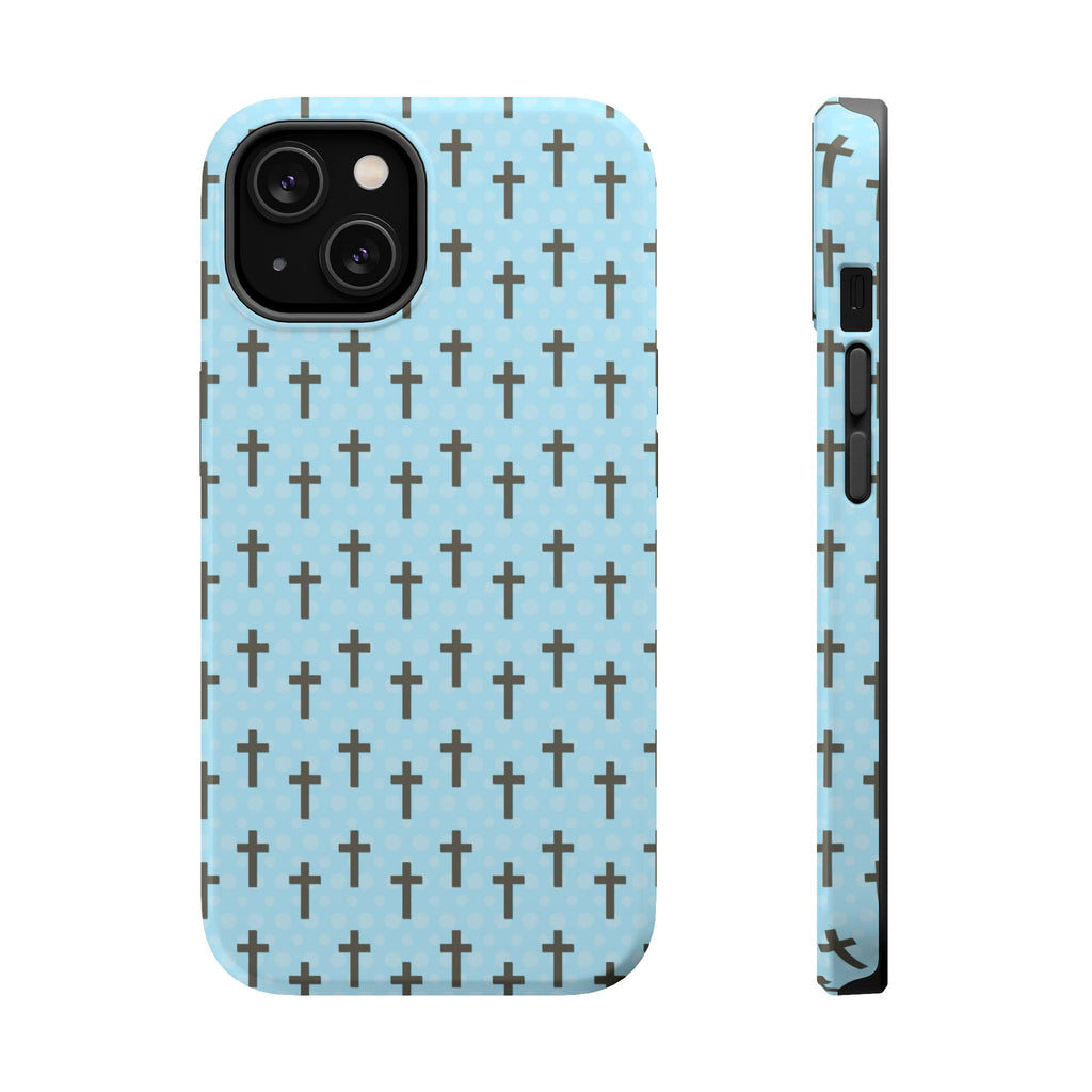 Cross Pattern Phone Case, Magnetic Impact-Resistant Case