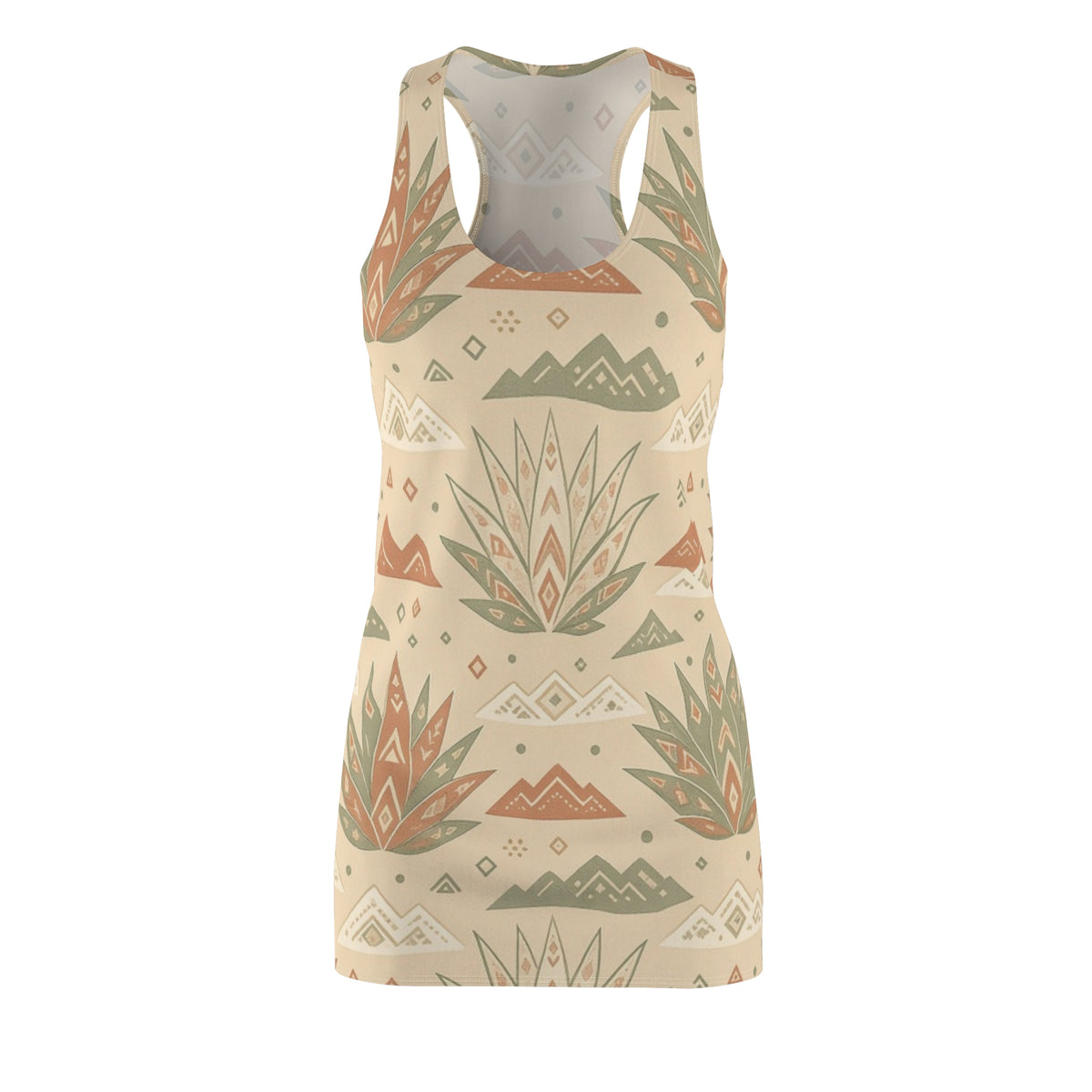 Southwestern Agave Pattern Racerback Dress | Desert Botanical AOP