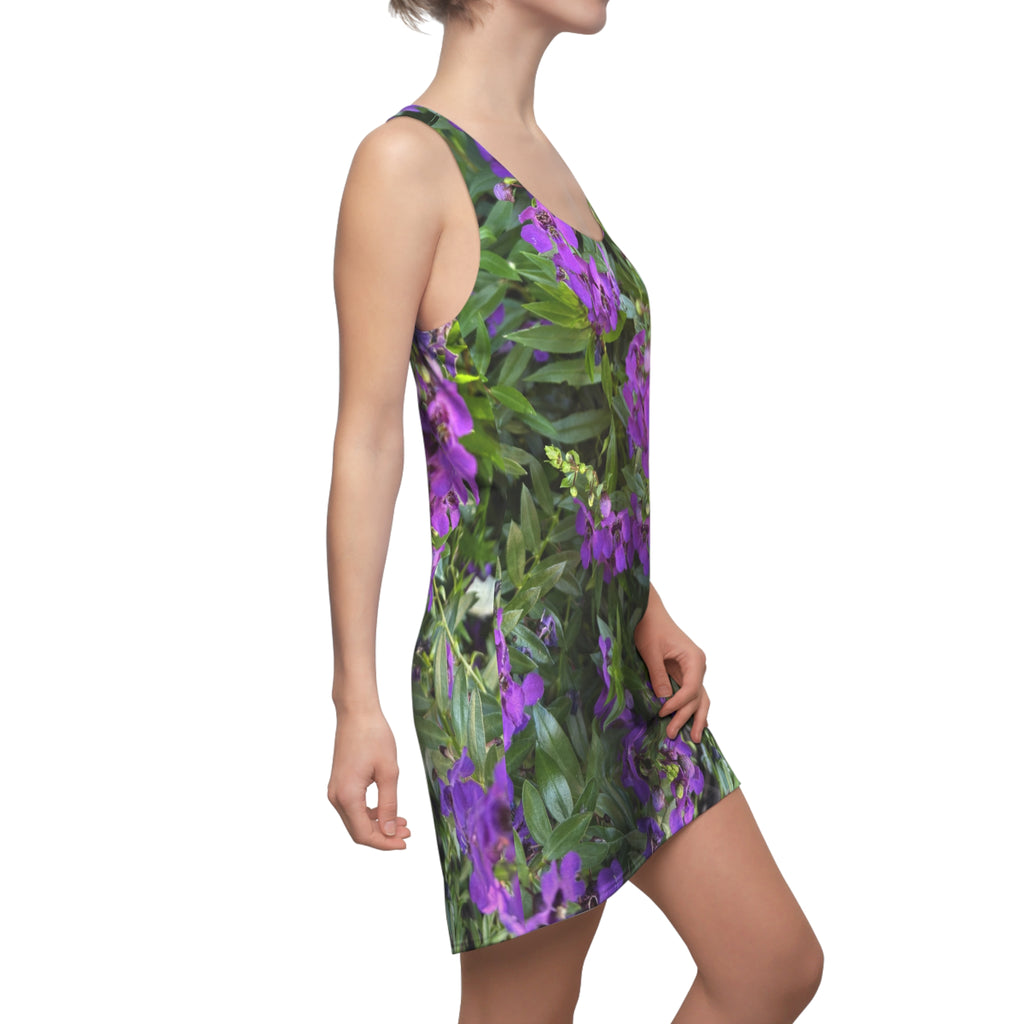 Purple Wildflower Pattern Racerback Dress | All-Over Floral Print