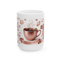 Rose Gold Coffee Cup mug | Autumn leaves, warm the soul ceramic mug