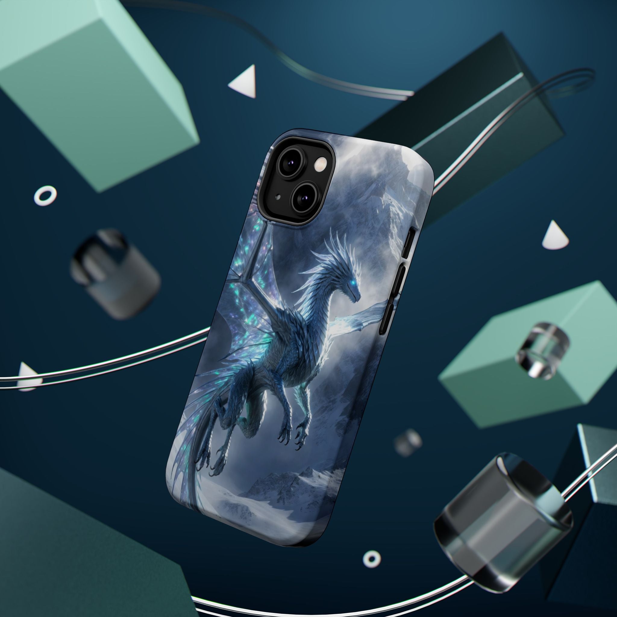 Blue Ice Dragon phone case | Magnetic impact-resistant phone case