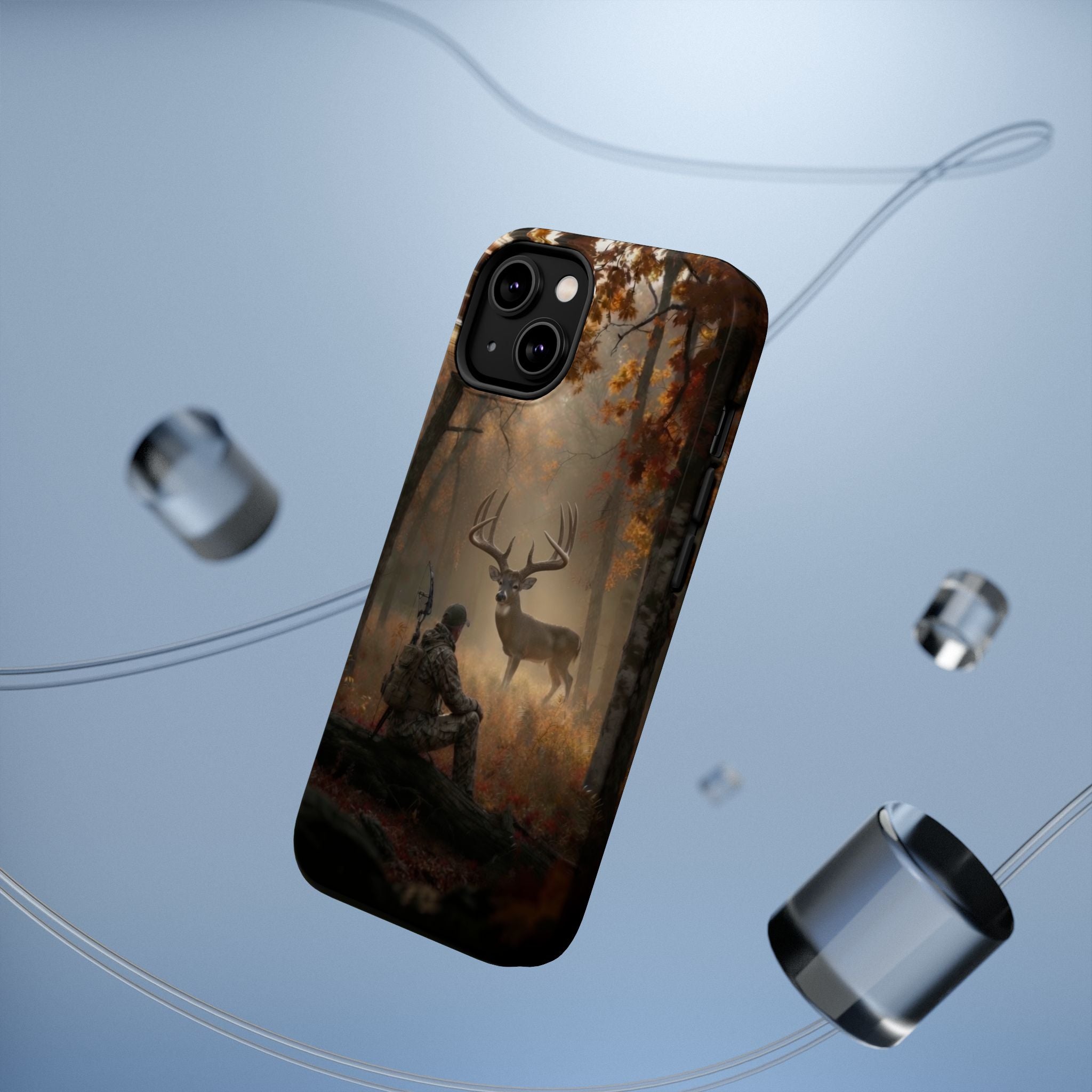 Hunter and Buck in Autumn Forest Phone Case | Magnetic Impact-Resistant Case