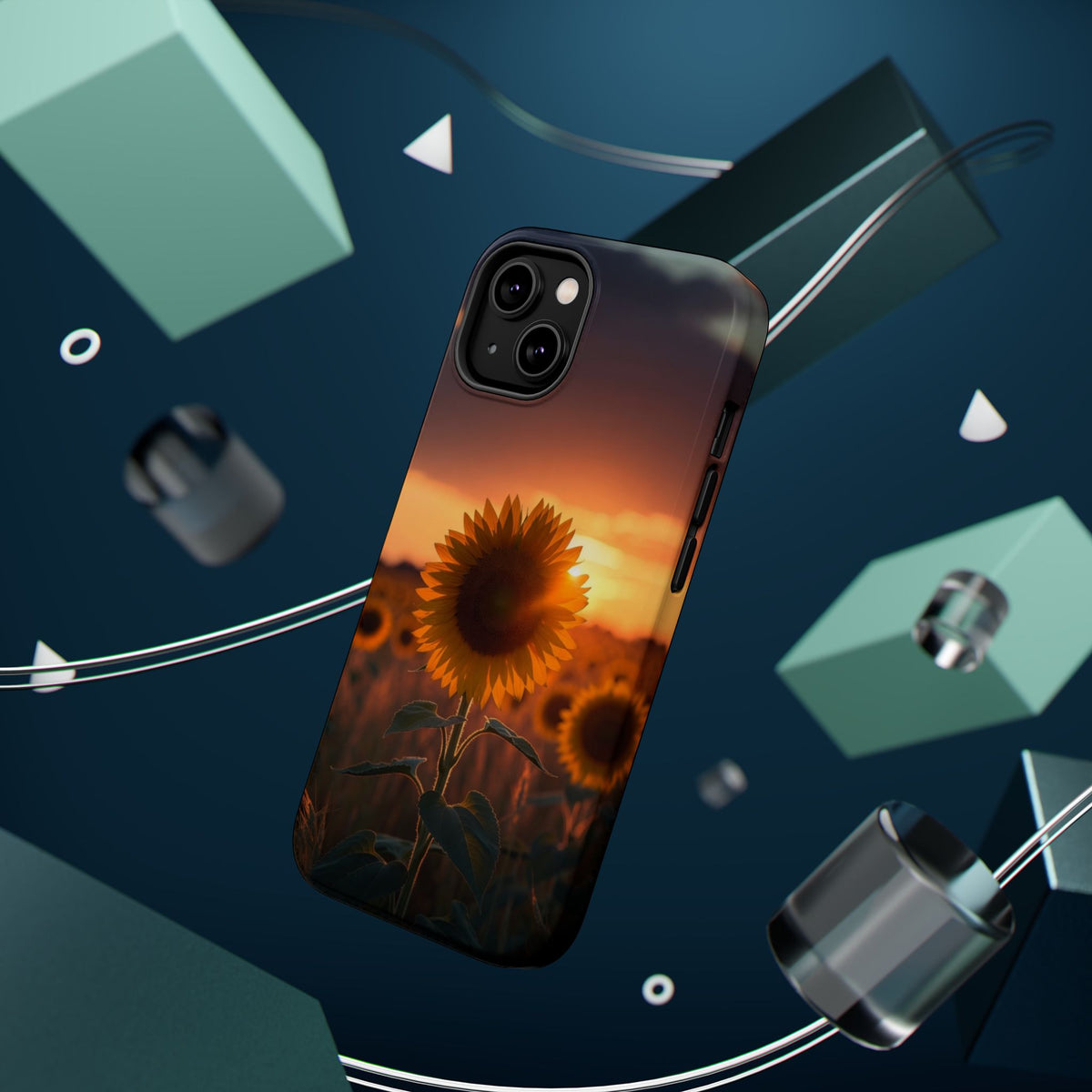Sunflower Field Sunset Phone Case | Magnetic Impact-Resistant Case