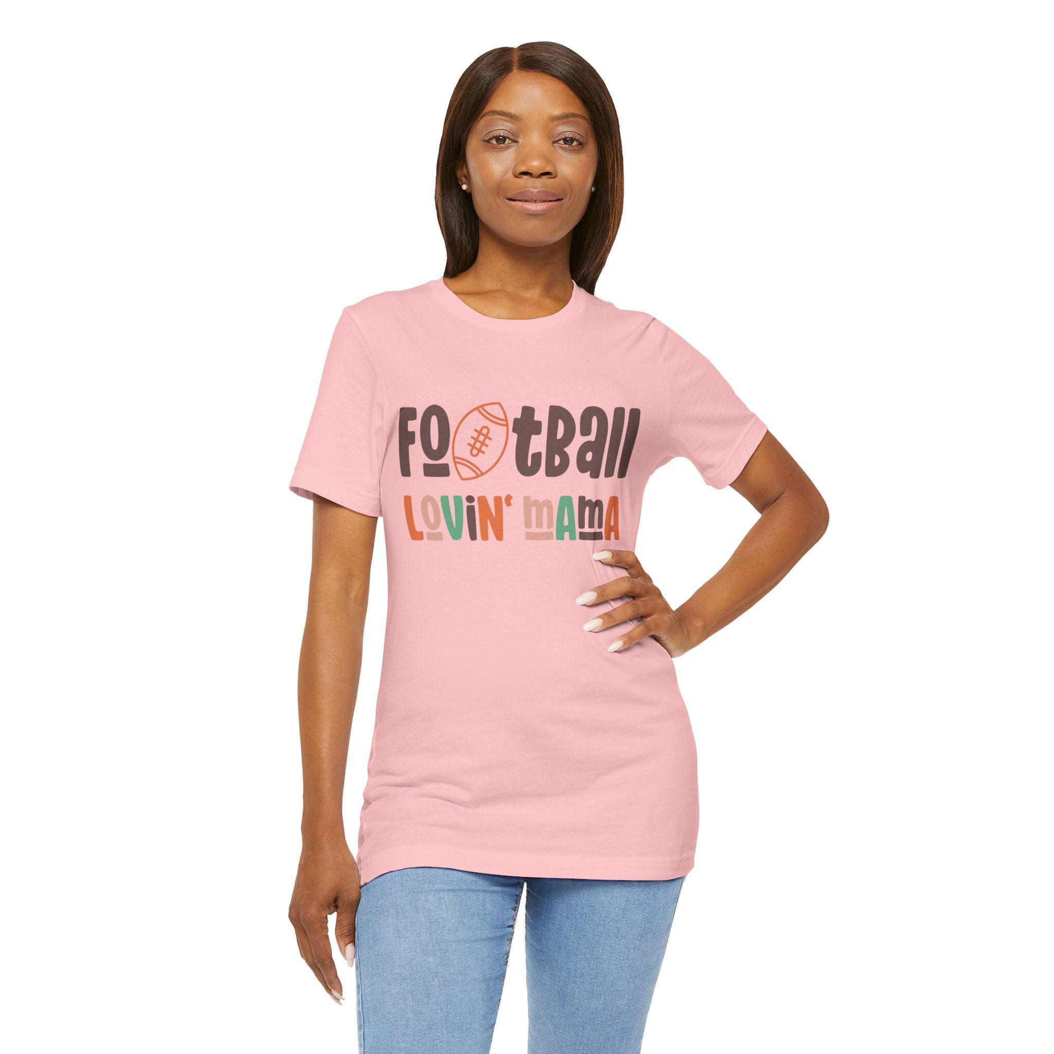 Football Lovin' Mama tee | Mom Football Shirt, Retro Sports Mom Design