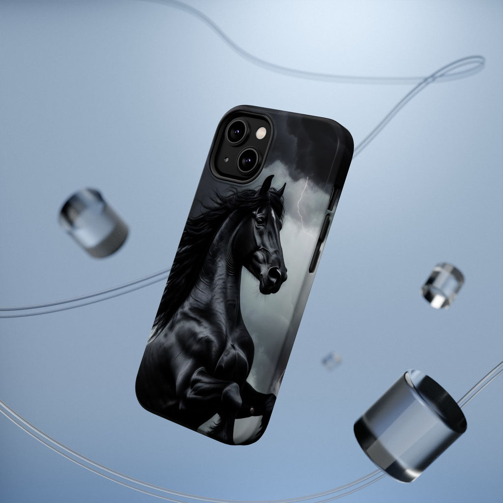 Black Stallion Horse Phone Case | Magnetic Impact-Resistant Case