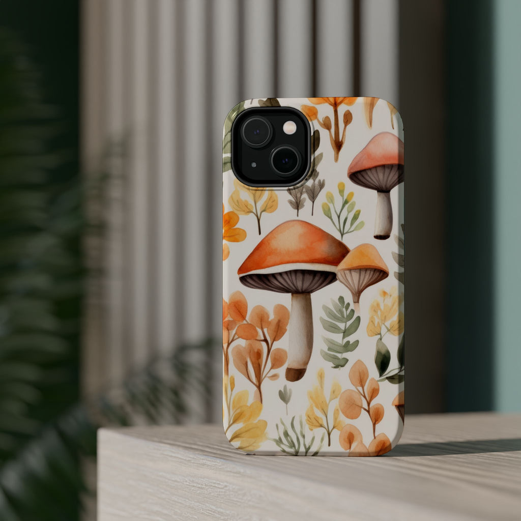 Autumn Mushroom Pattern Phone Case | Magnetic Impact-Resistant Case
