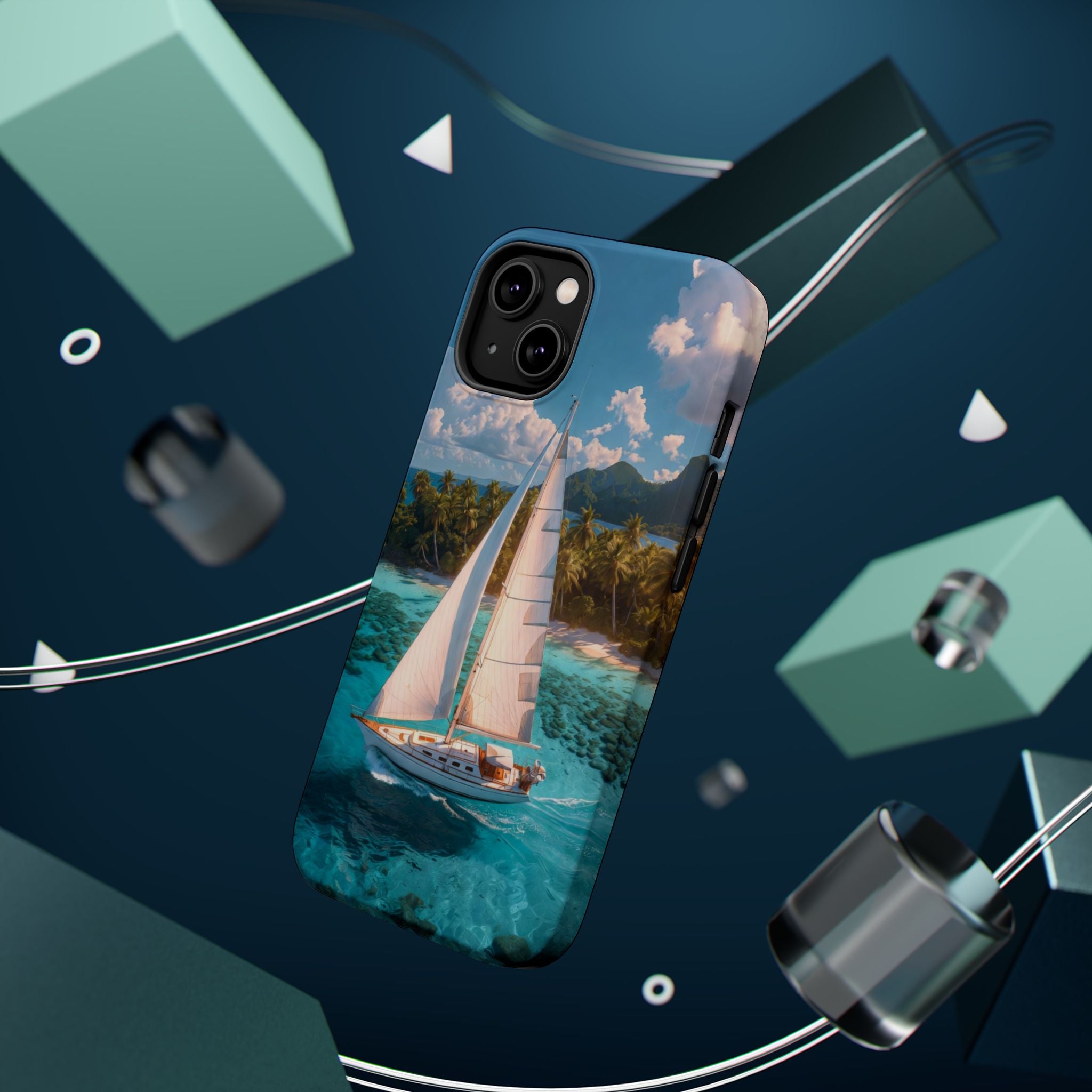 Sailboat Ocean Scene Phone Case | Magnetic Impact-Resistant Case