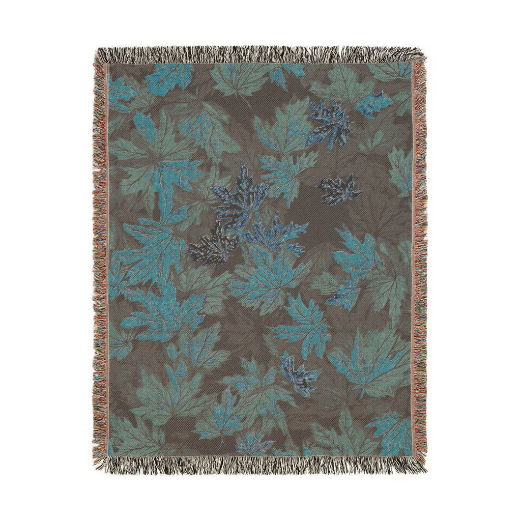 Autumn Maple Leaves Woven Blanket | Fall Leaf Throw