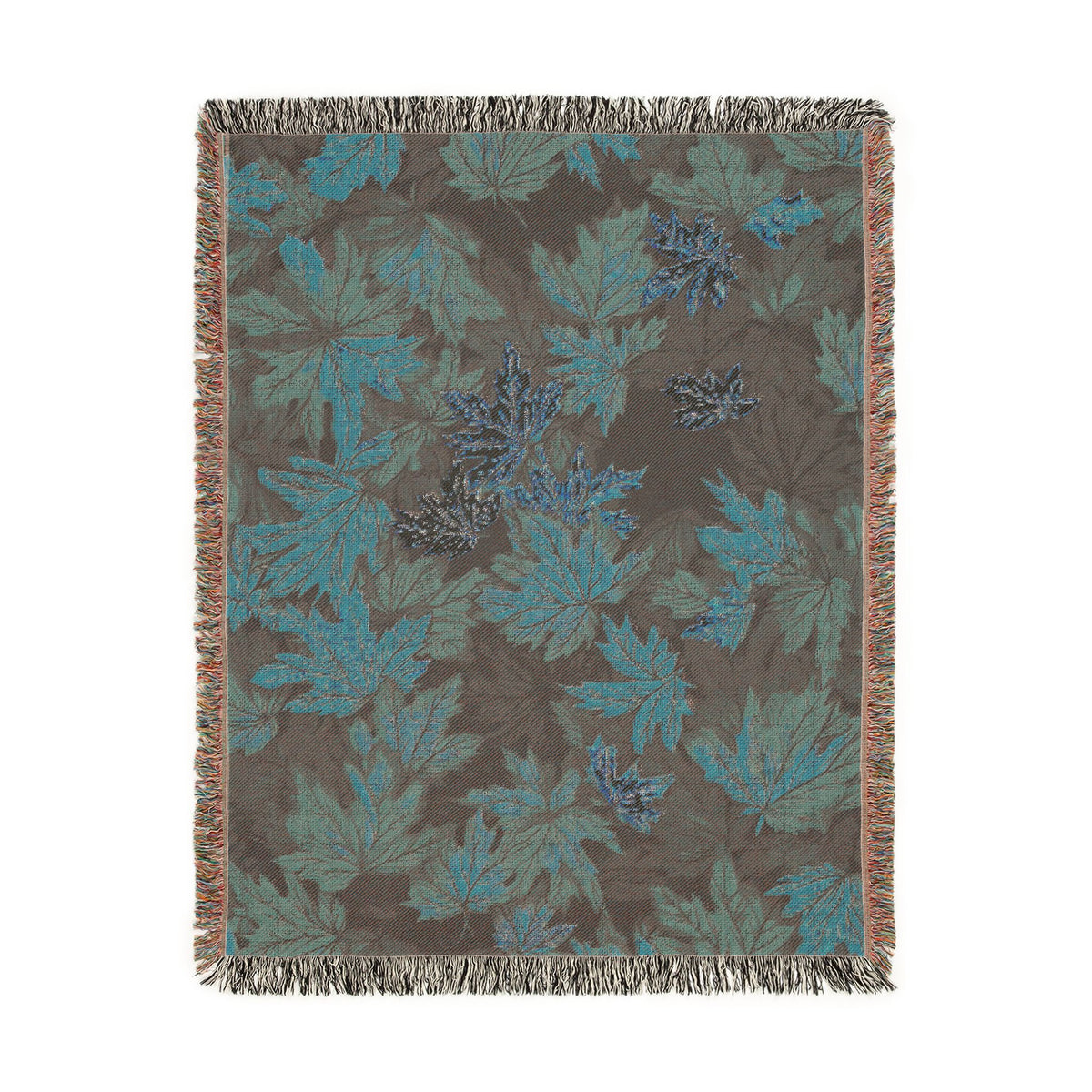 Autumn Maple Leaves Woven Blanket | Fall Leaf Throw