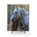 Grey Mare and Foal Shower Curtain | Horse Photography, Rustic Barn Décor