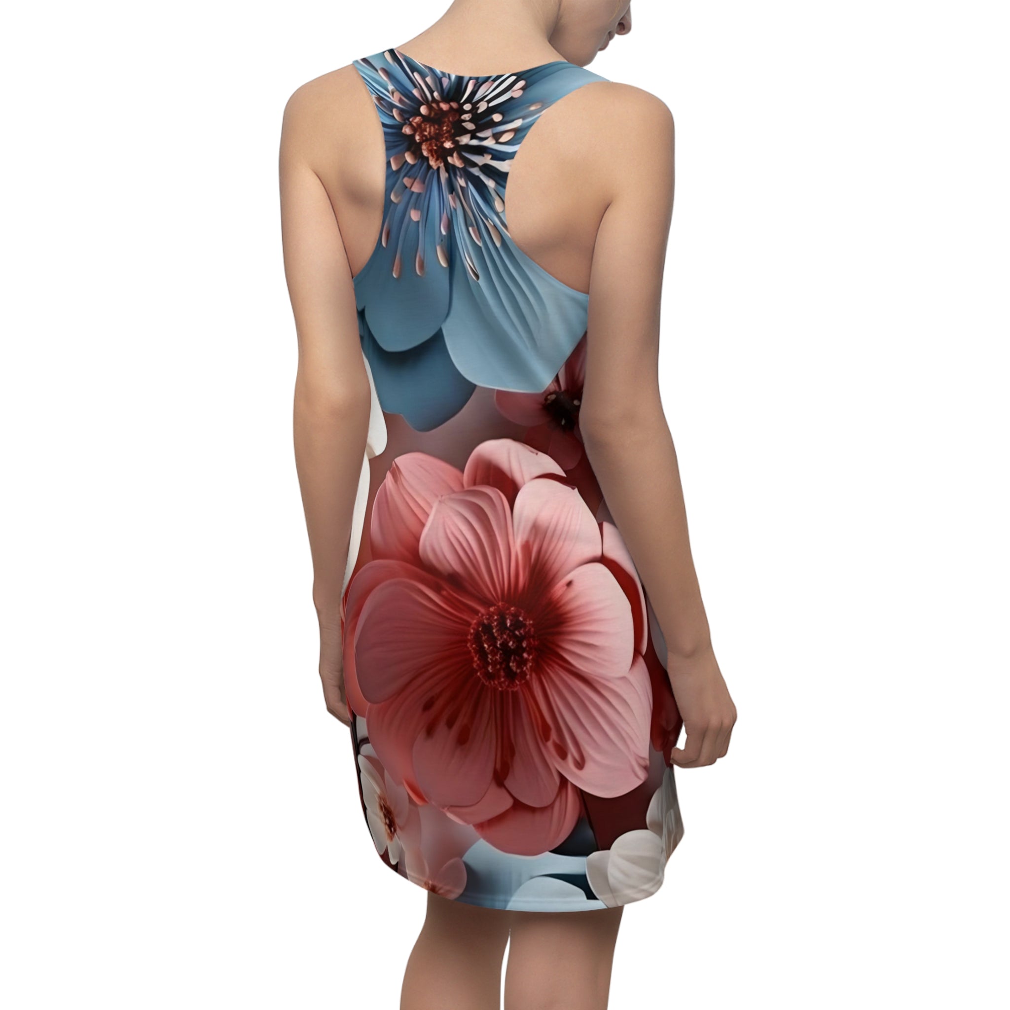 Blush & Slate Floral Racerback Dress | All-Over Print