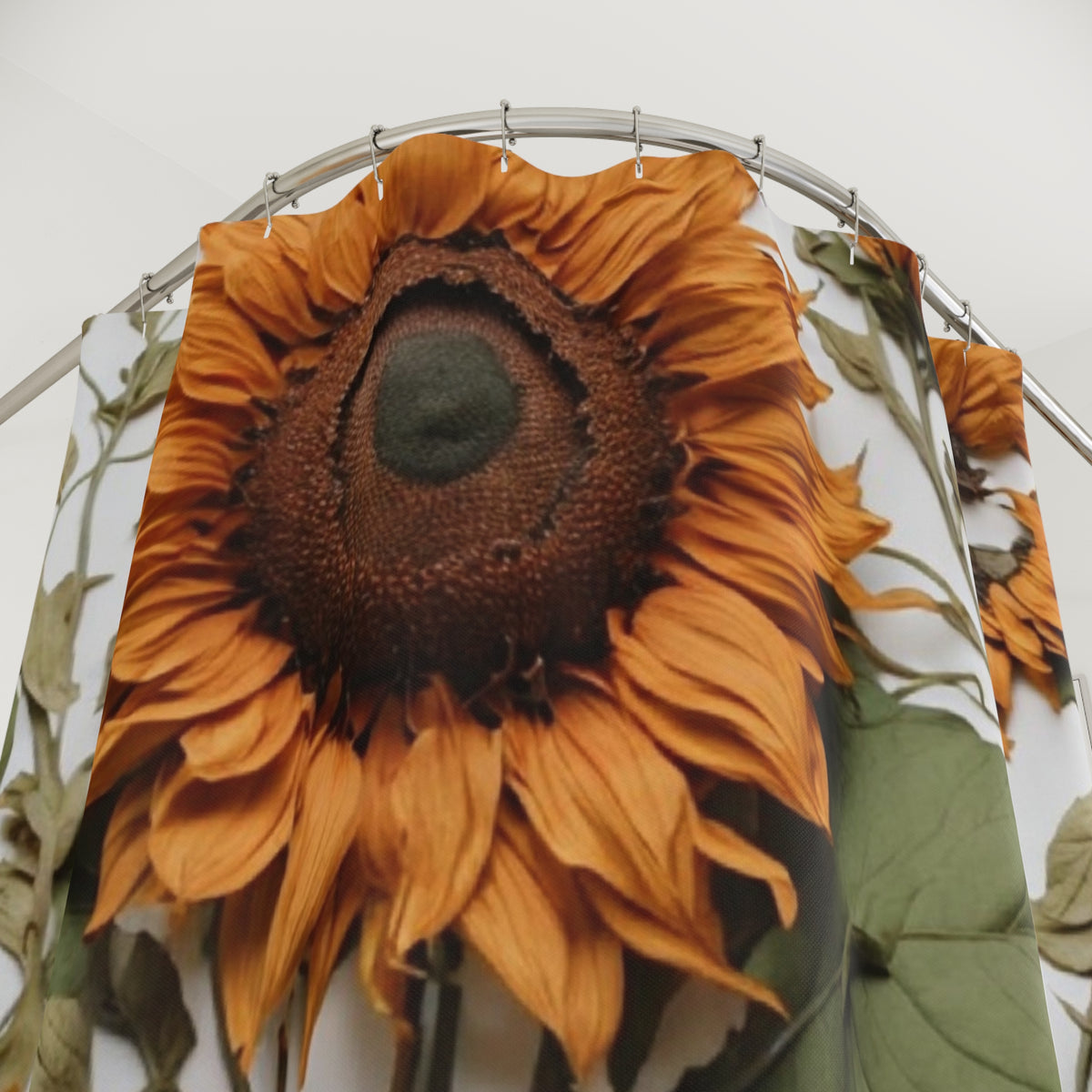 Sunflower Floral Pattern Shower Curtain