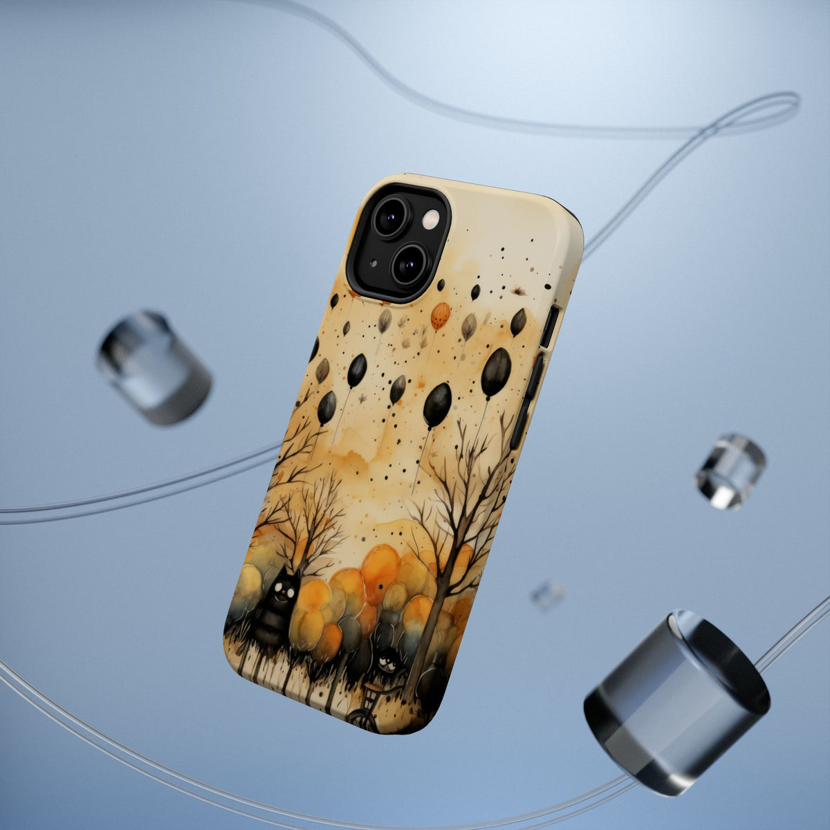 Autumn Night Owls Cases | Fall Trees, Balloons, Creepy Cute Phone Case