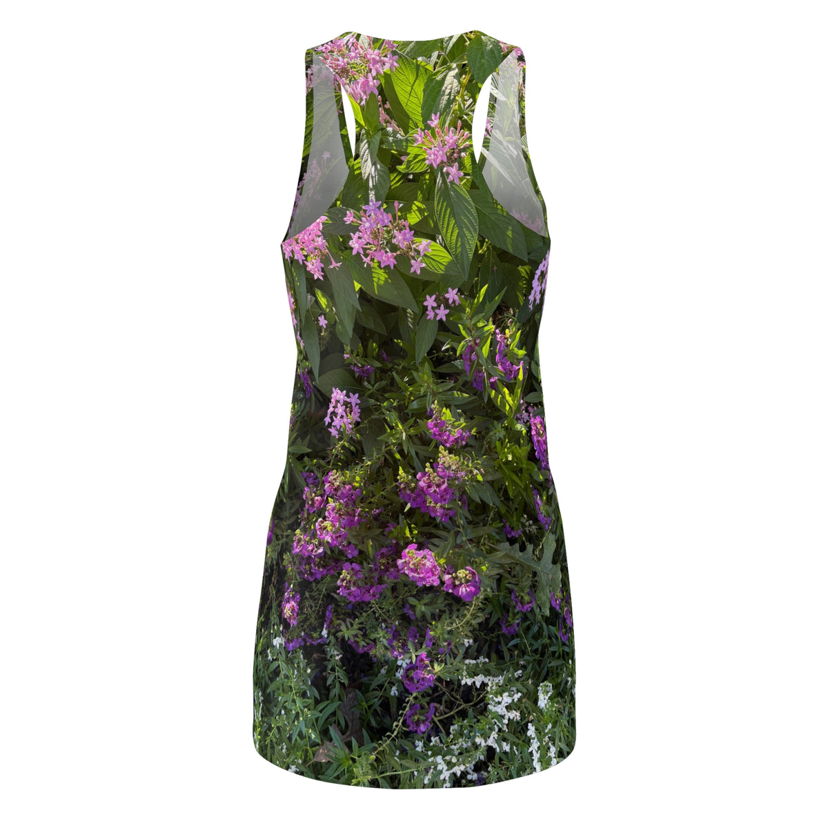 Purple Floral Botanical Racerback Dress | All Over Print