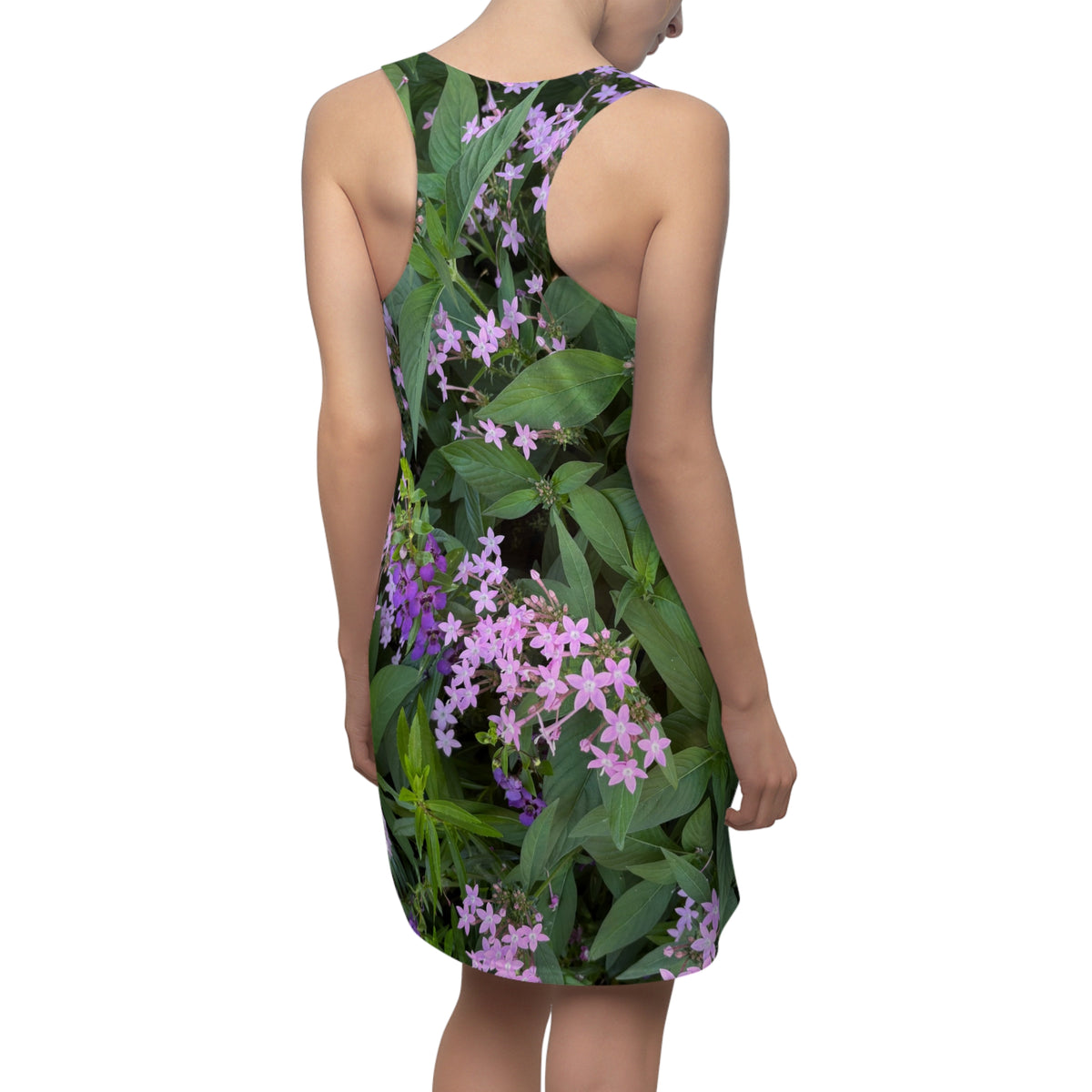 Purple Pentas Floral Racerback Dress | All-Over Print