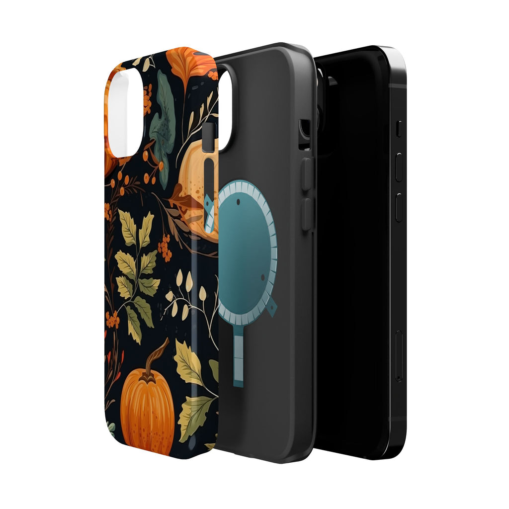 Autumn Pumpkin Leaves Phone Case | Magnetic Impact-Resistant Case