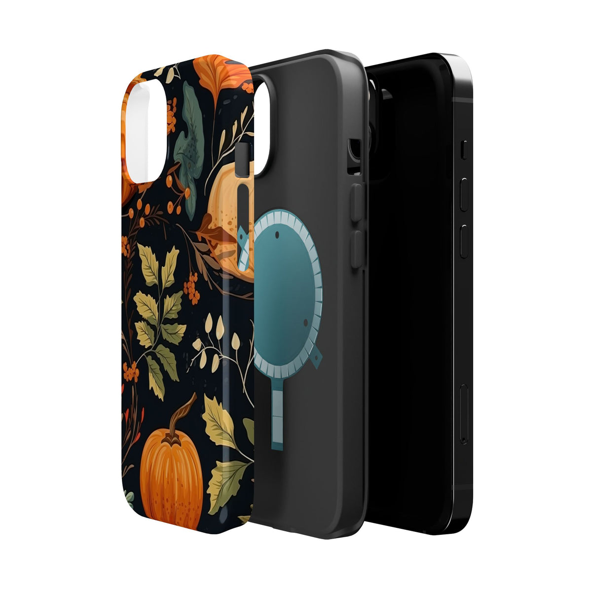 Autumn Pumpkin Leaves Phone Case | Magnetic Impact-Resistant Case