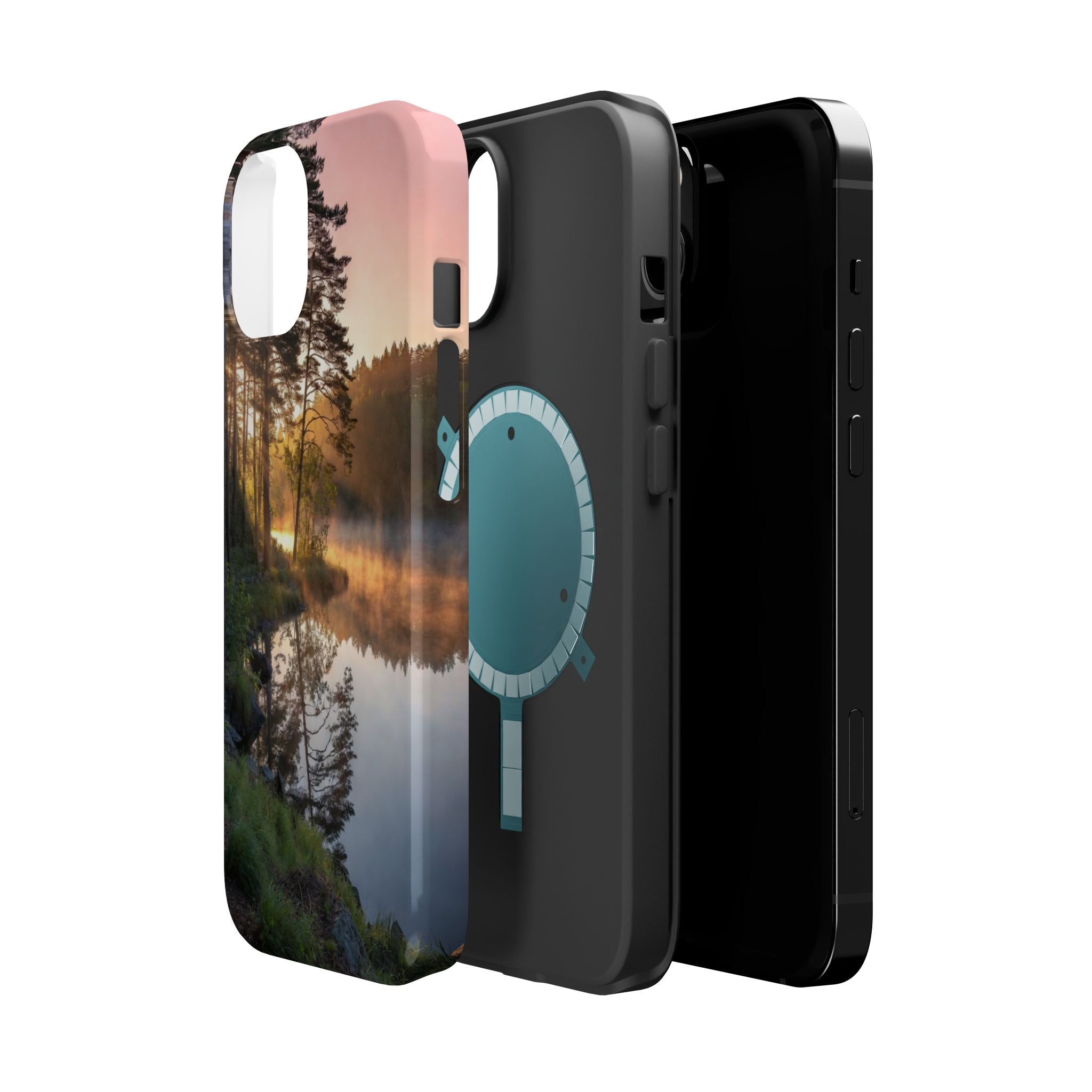 Sunrise Forest Reflection Phone Case | Magnetic Impact-Resistant Case