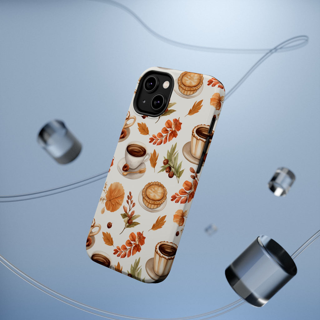 Autumn Coffee Pattern Phone Case | Magnetic Impact-Resistant Case