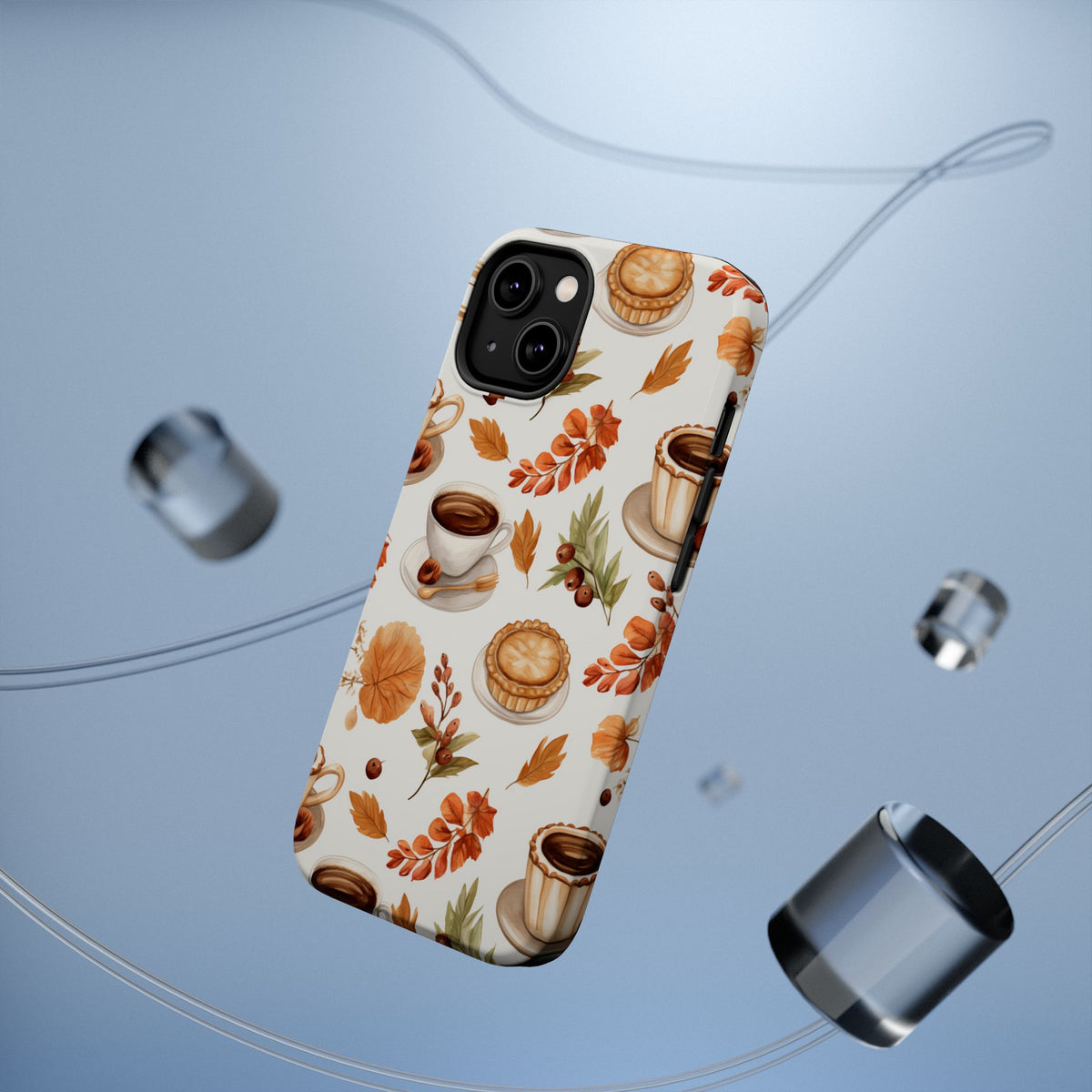 Autumn Coffee Pattern Phone Case | Magnetic Impact-Resistant Case