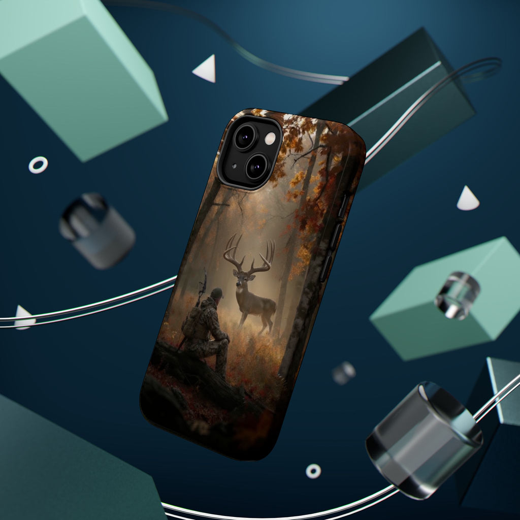 Hunter and Buck in Autumn Forest Phone Case | Magnetic Impact-Resistant Case