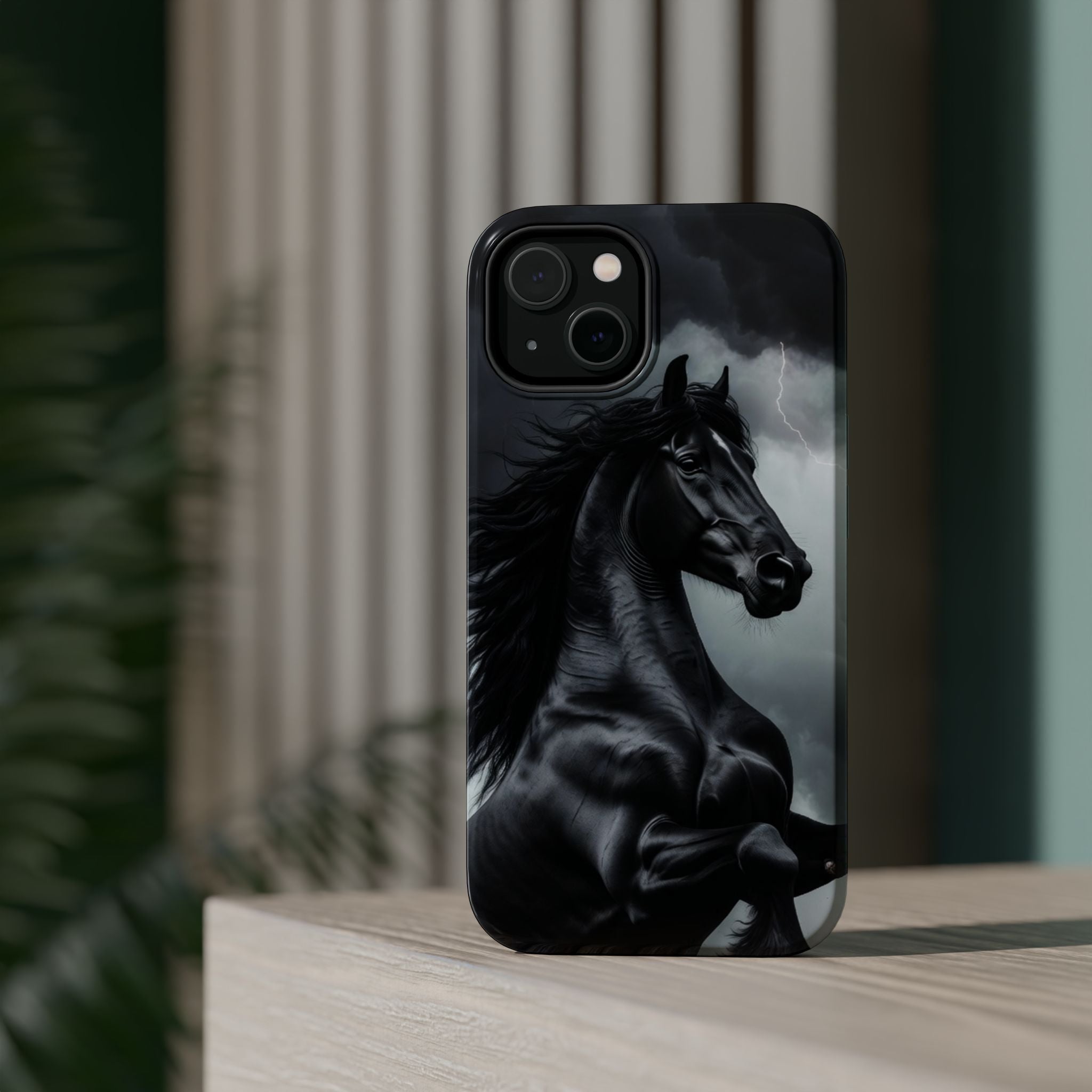 Black Stallion Horse Phone Case | Magnetic Impact-Resistant Case