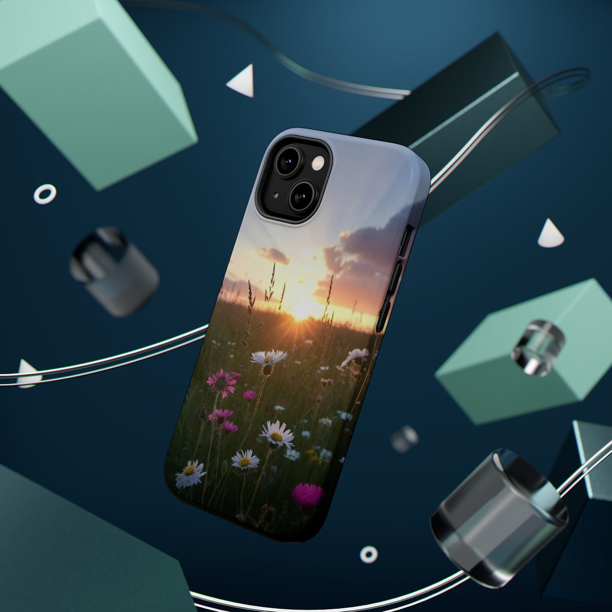 Wildflower Sunrise phone case | magnetic impact-resistant case