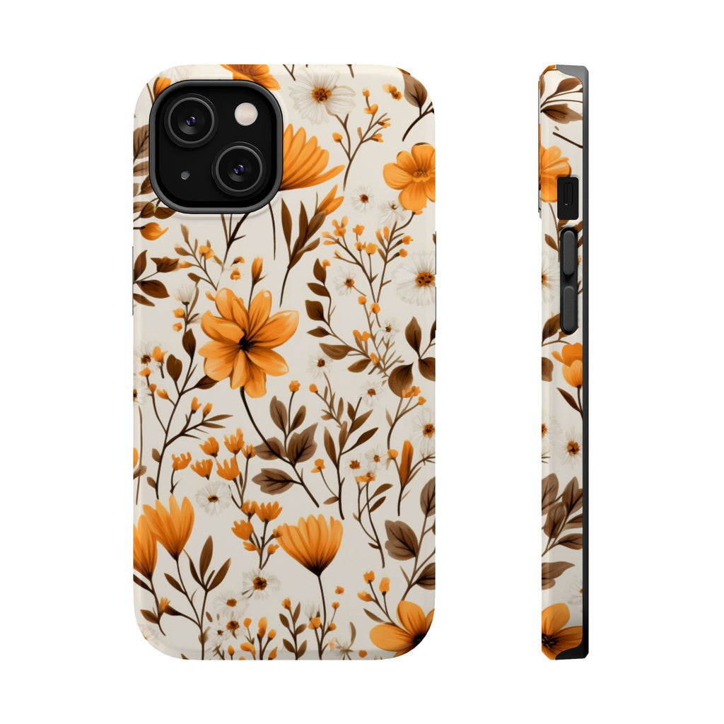 Autumn Floral Pattern Phone Case | Magnetic Impact-Resistant Case
