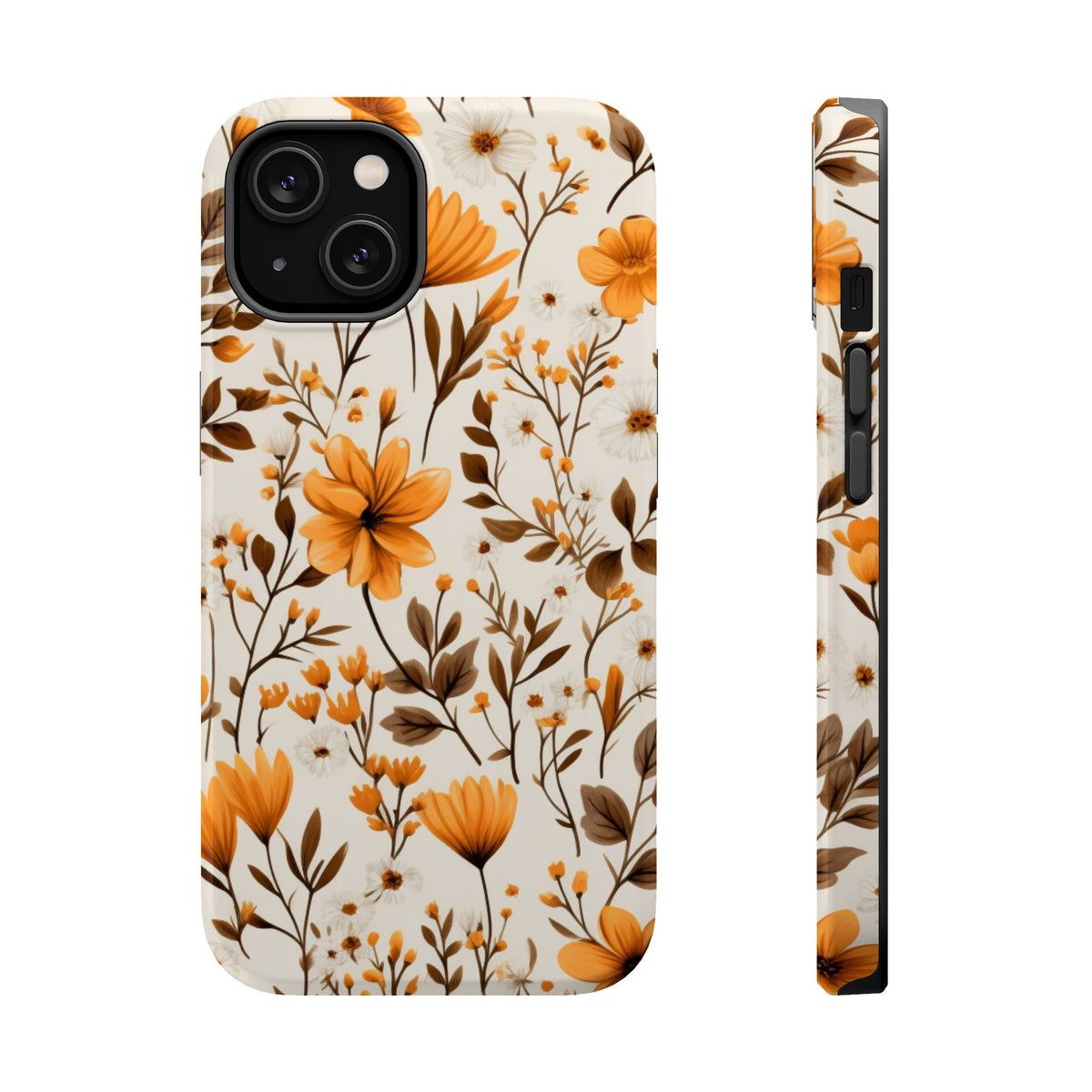 Autumn Floral Pattern Phone Case | Magnetic Impact-Resistant Case