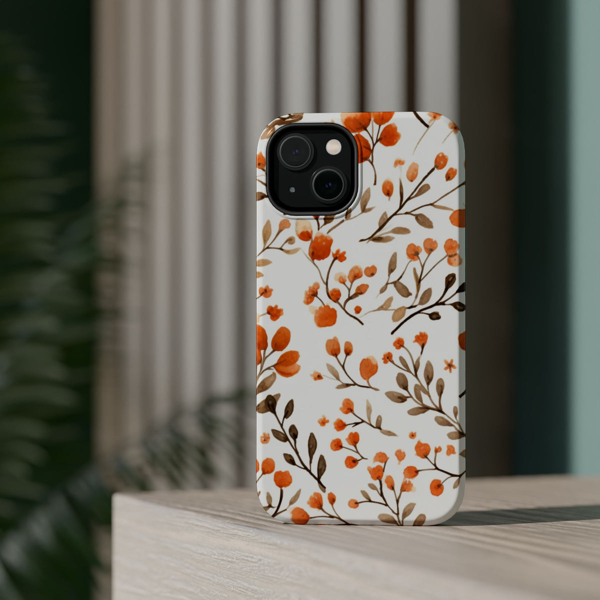 Orange Berry Branches Phone Case | Magnetic Impact-Resistant Case