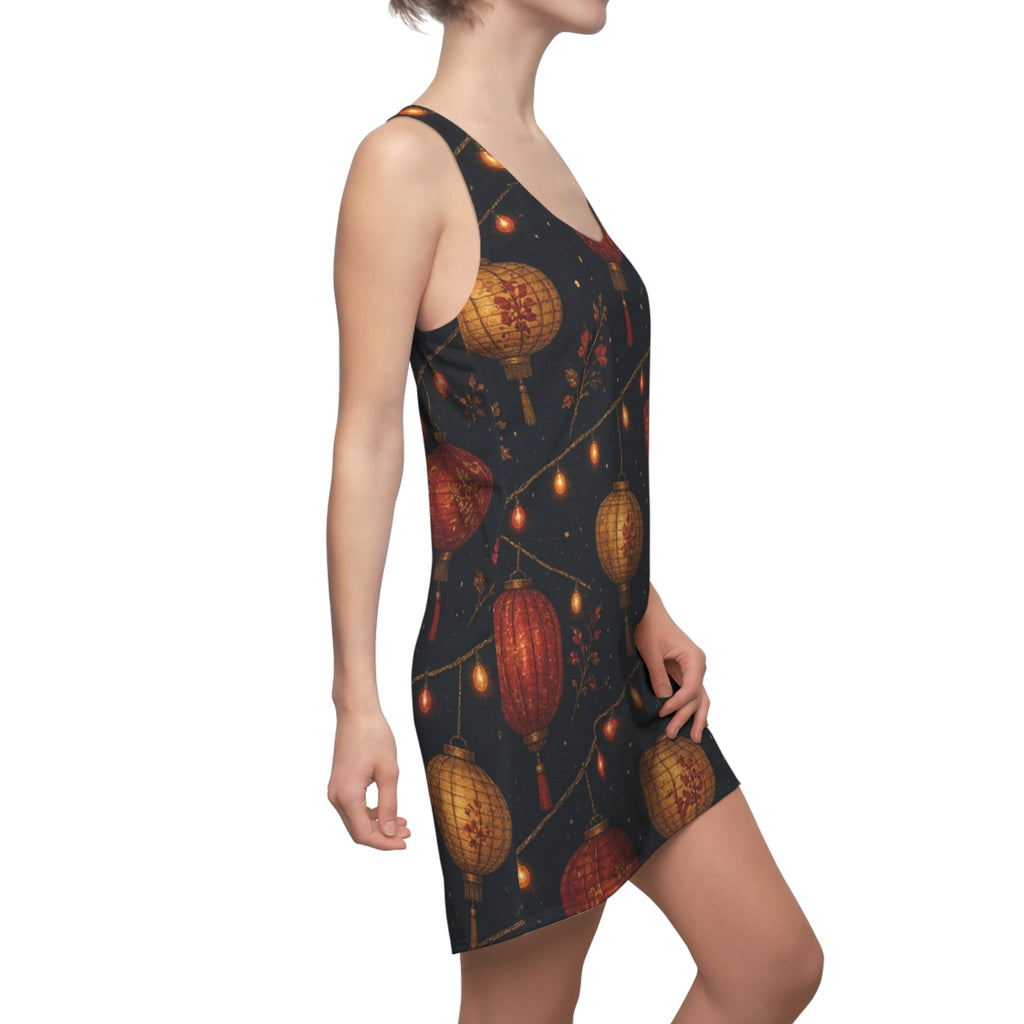Chinese Lanterns Racerback Dress | Lunar Festival Night Lights