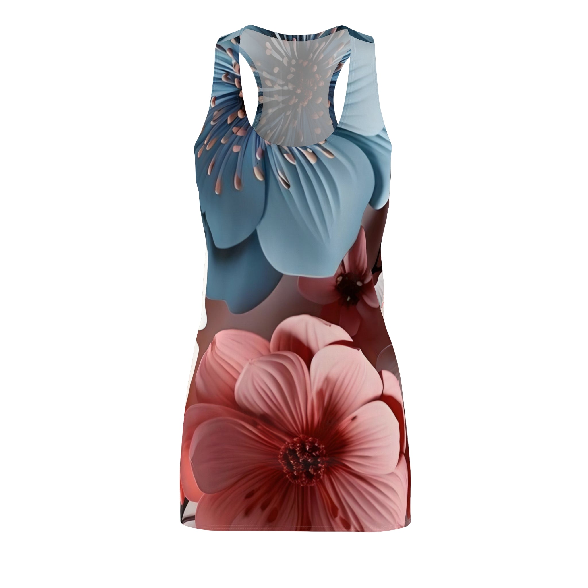 Blush & Slate Floral Racerback Dress | All-Over Print