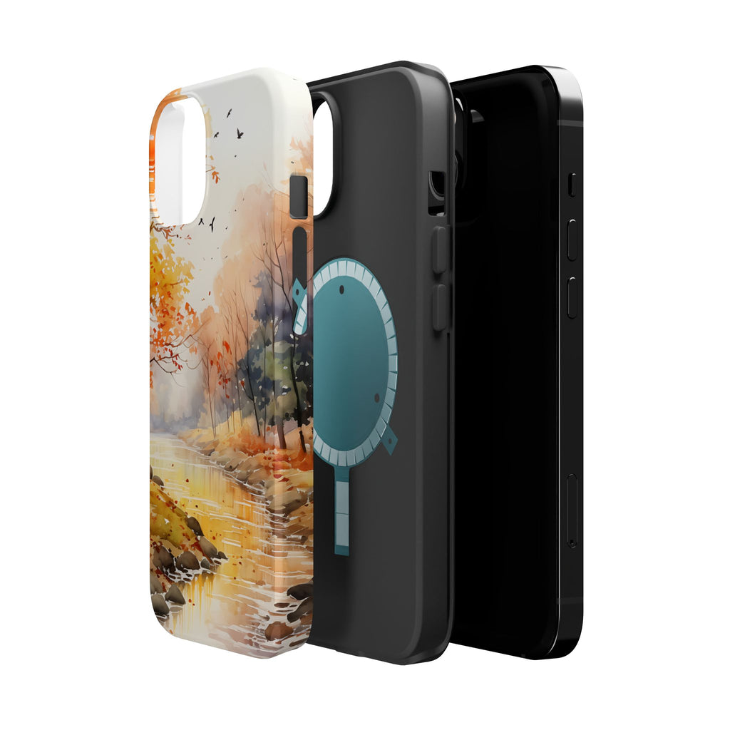 Autumn River Landscape Phone Case | Magnetic Impact-Resistant Case