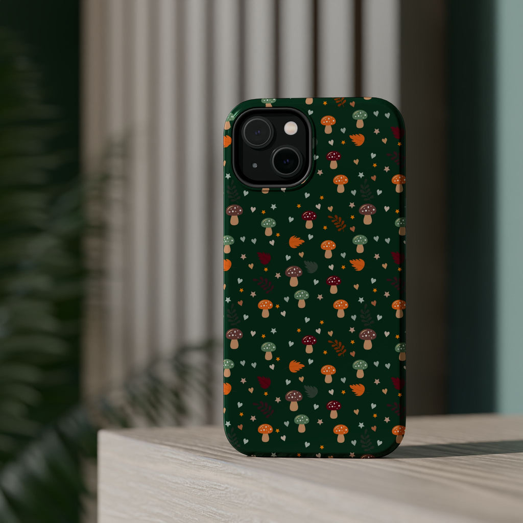 Mushroom Pattern Phone Case | Magnetic Impact-Resistant Case