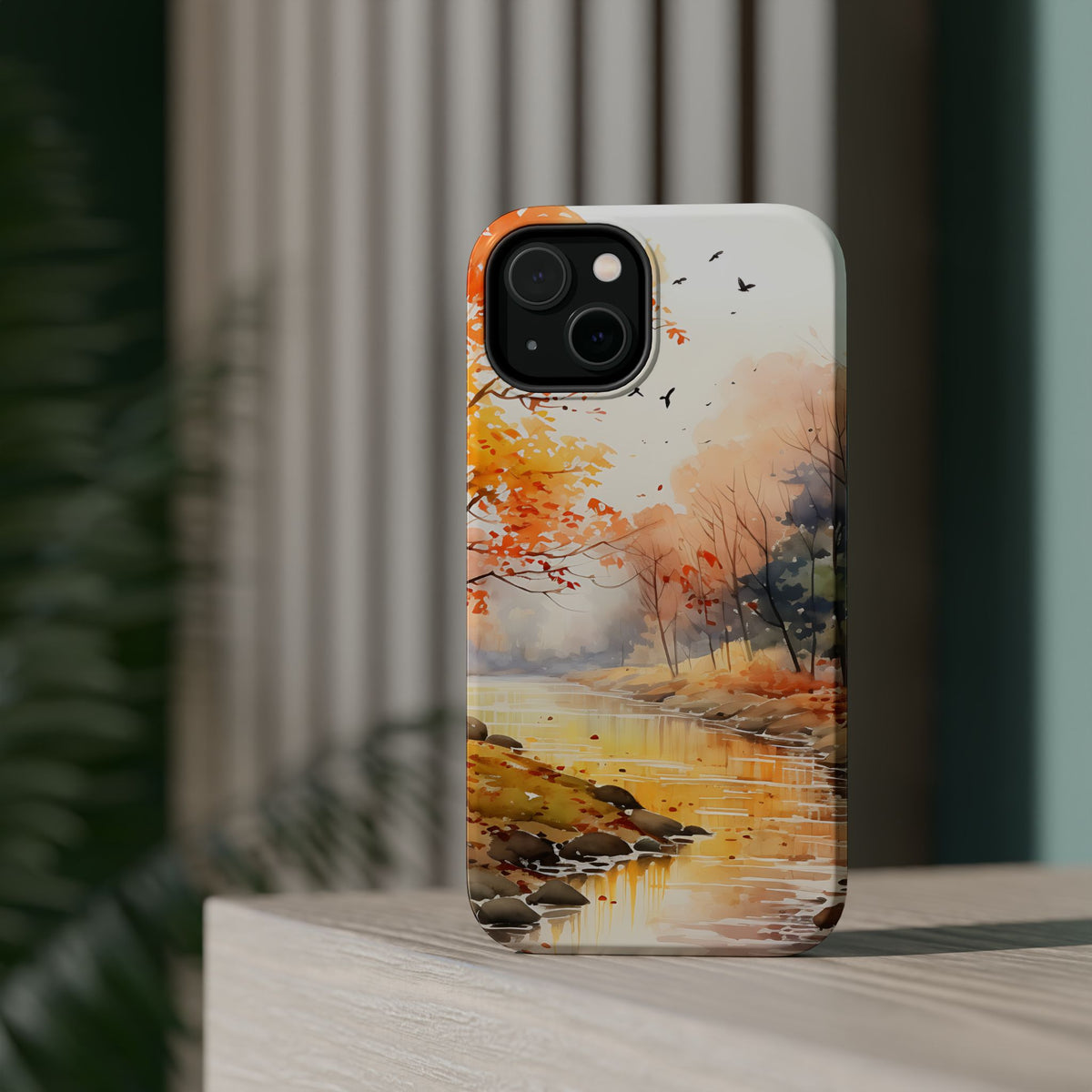 Autumn River Landscape Phone Case | Magnetic Impact-Resistant Case
