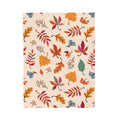 Autumn Leaves Pattern Velveteen Plush Blanket | Fall Leaves Throw