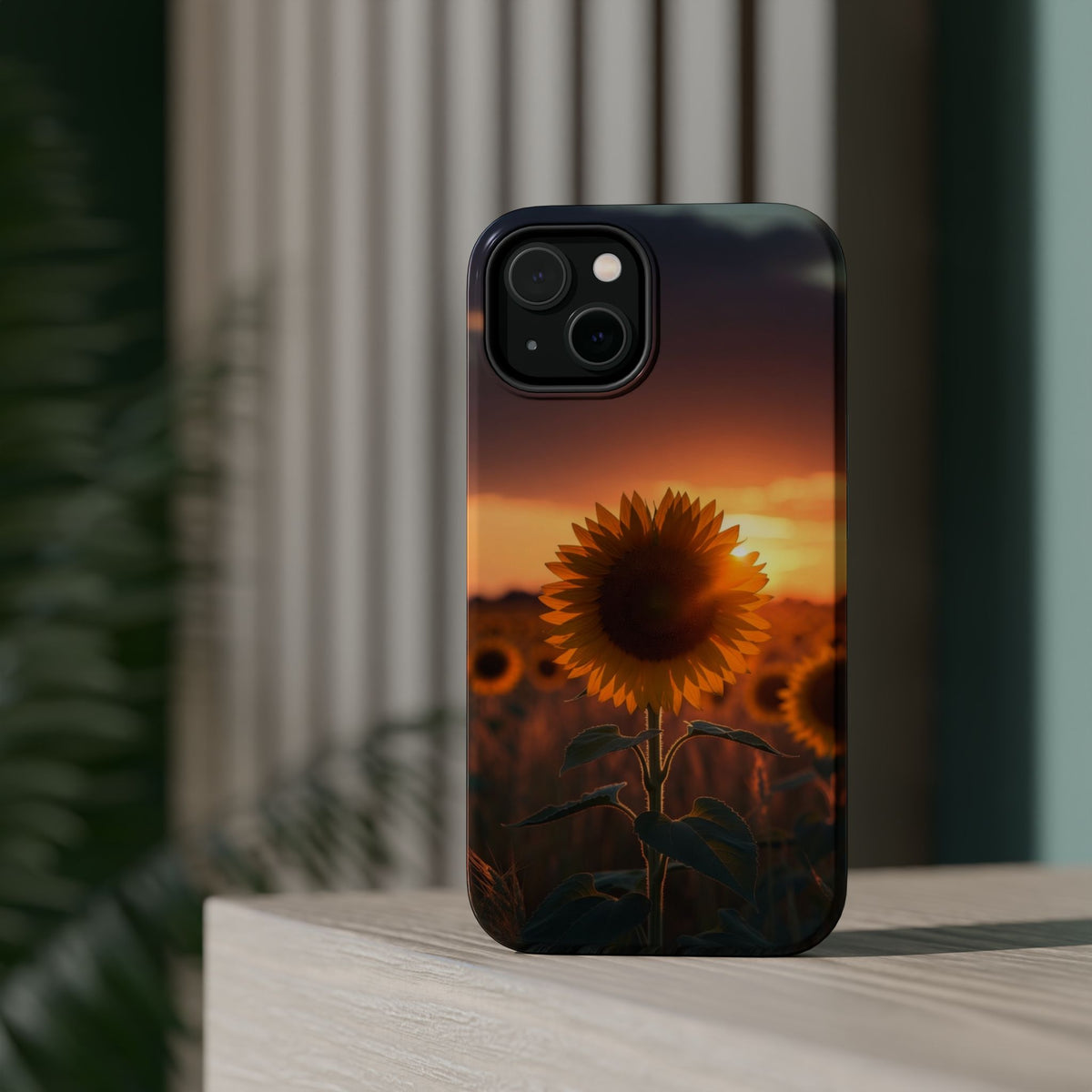Sunflower Field Sunset Phone Case | Magnetic Impact-Resistant Case
