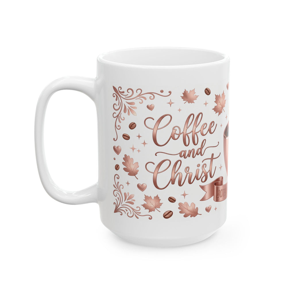 Rose Gold Coffee Cup mug | Autumn leaves, warm the soul ceramic mug