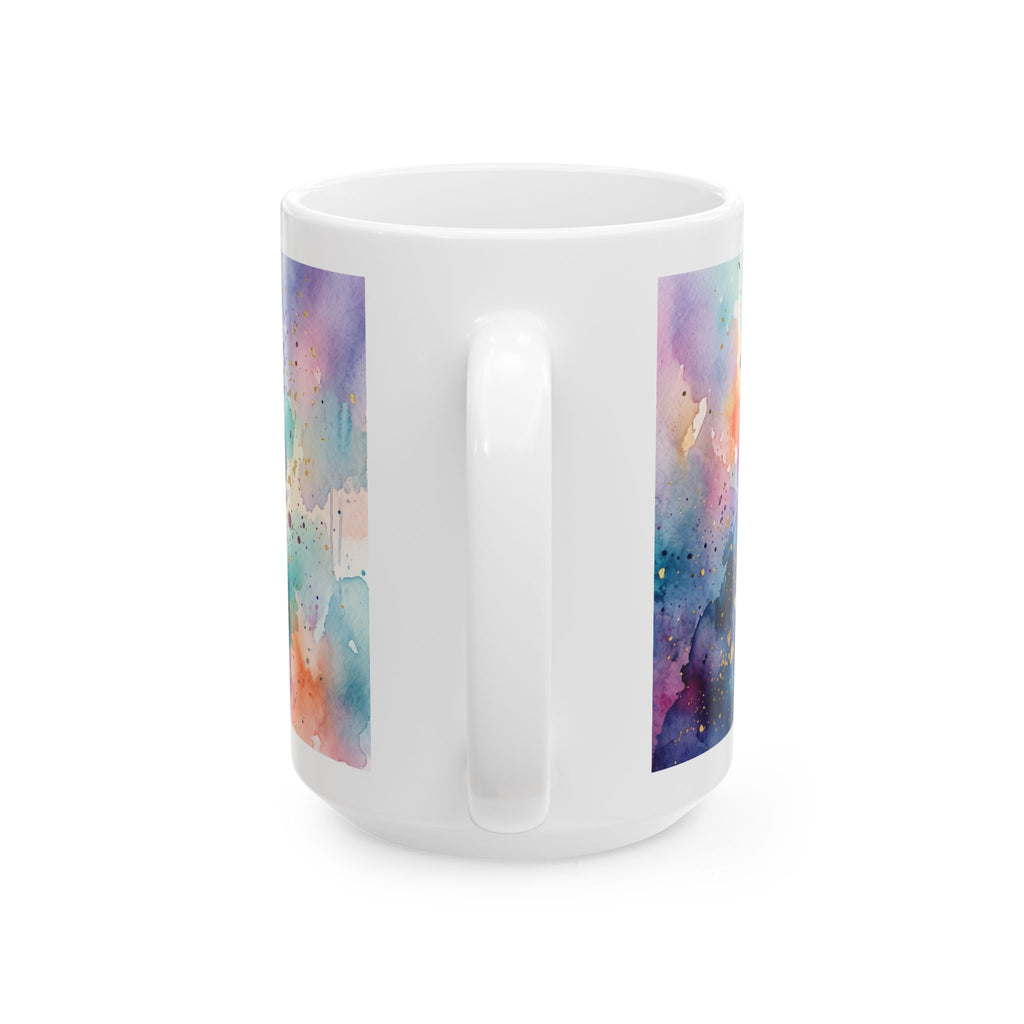 Faith Over Fear cross floral design Mug | Christian inspirational ceramic mug