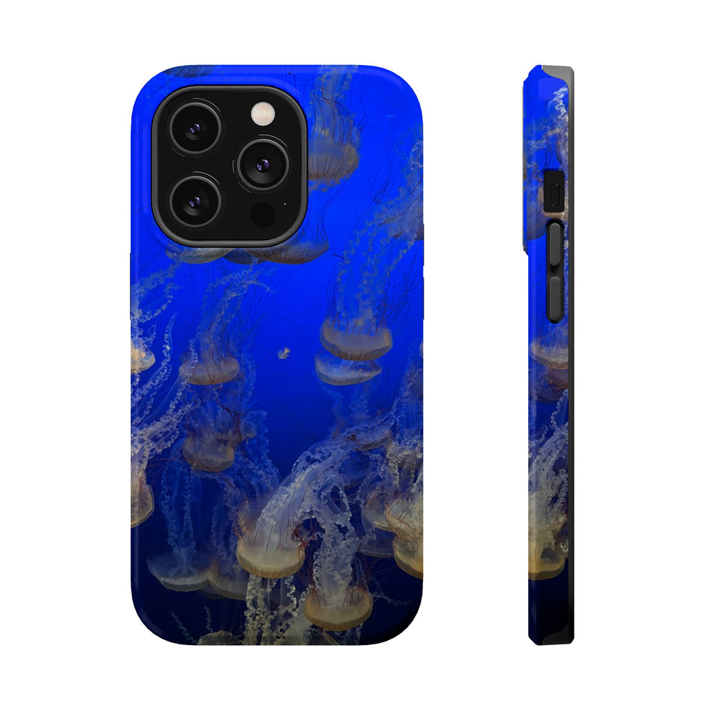 Golden Jellyfish Pattern Phone Case | Magnetic Impact-Resistant Case