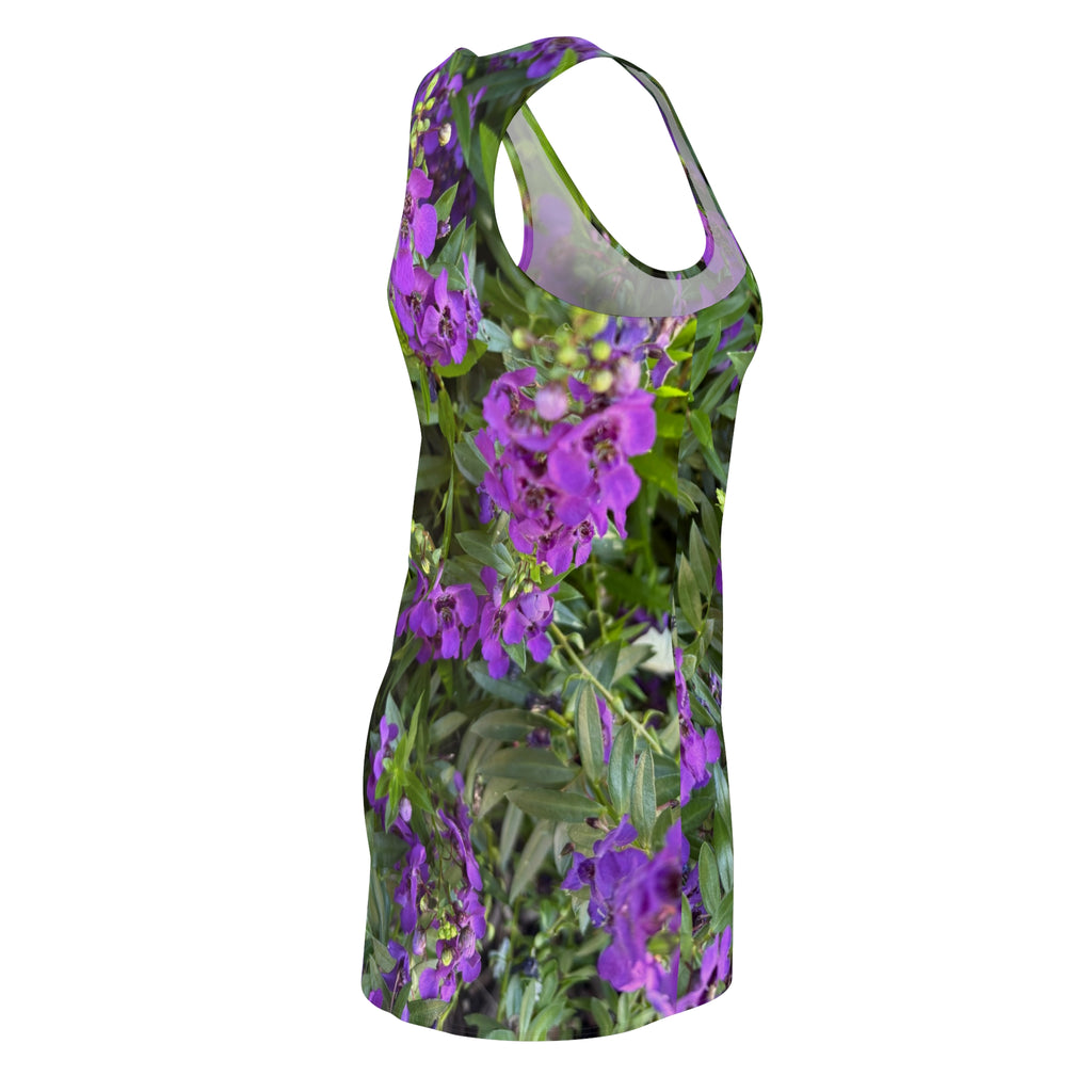 Purple Wildflower Pattern Racerback Dress | All-Over Floral Print
