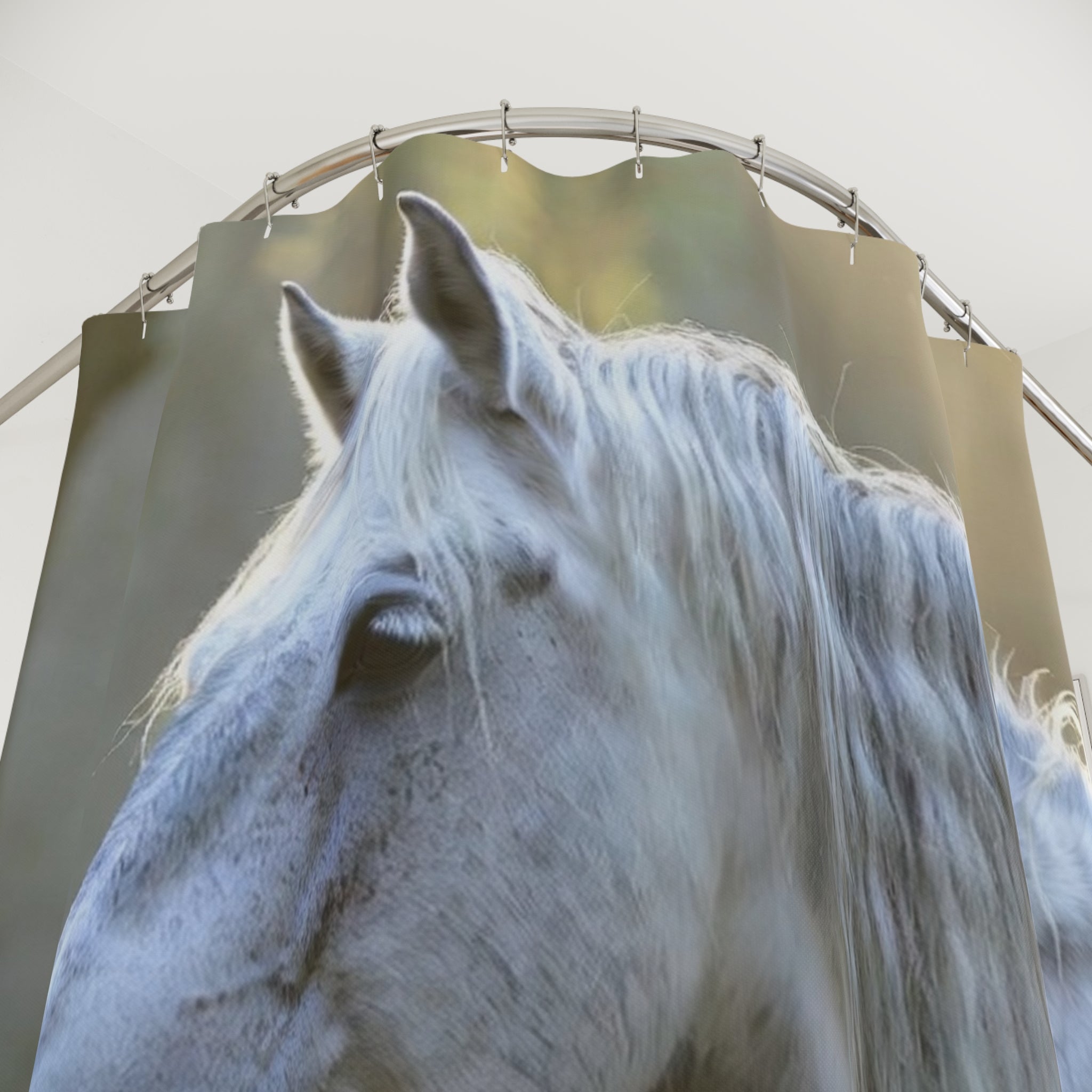 Grey Mare and Foal Shower Curtain | Horse Photography, Rustic Barn Décor