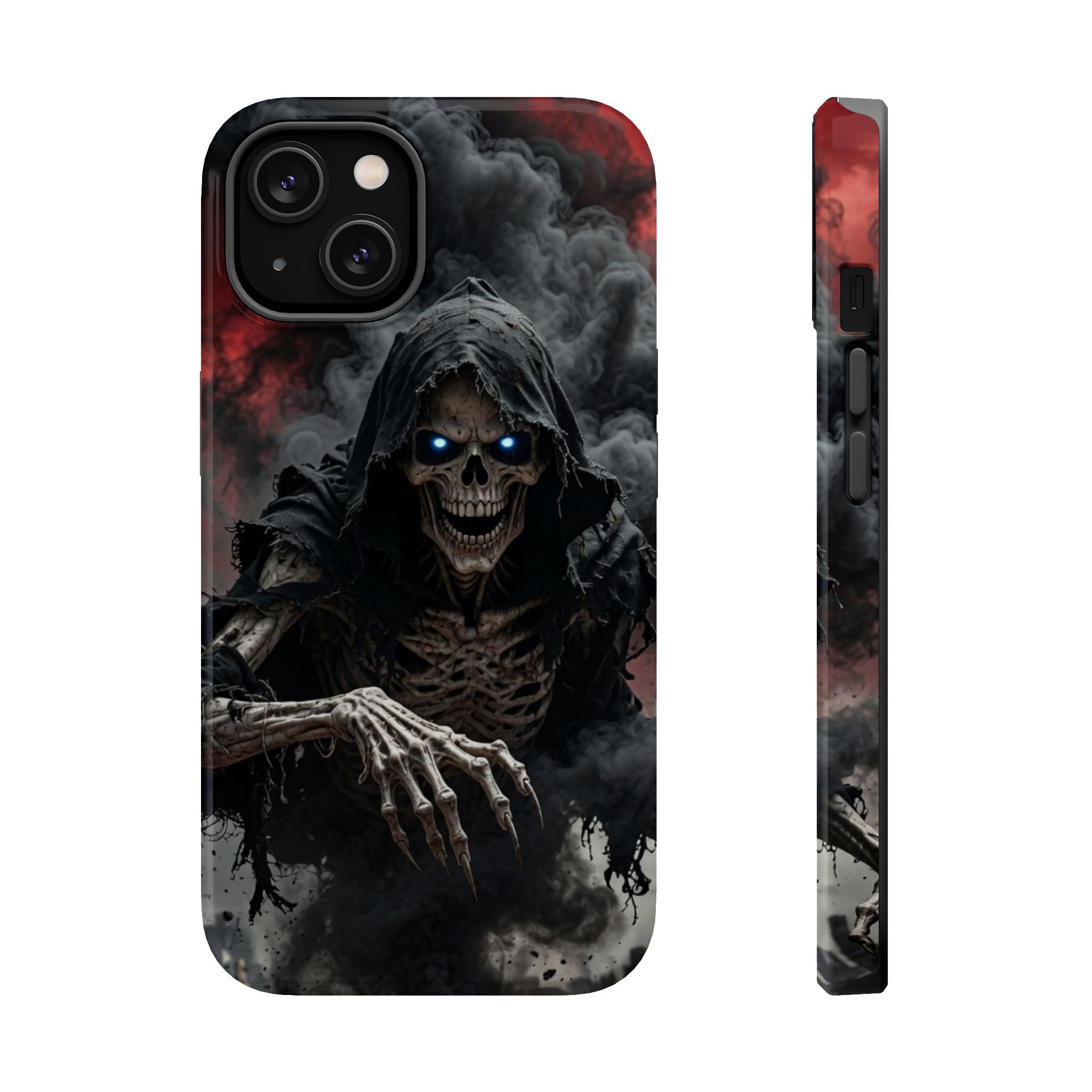 Smoke Grim Reaper Skeleton Phone Case | Magnetic Impact-Resistant Case