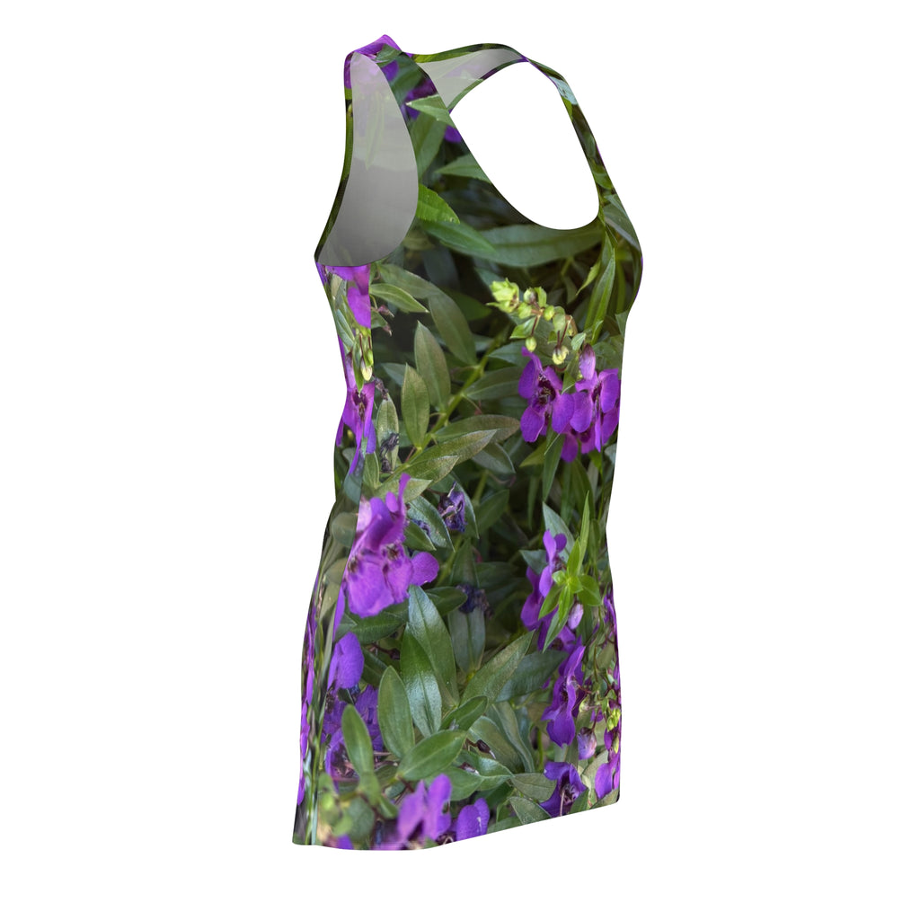 Purple Wildflower Print Racerback Dress | Floral All-Over Print