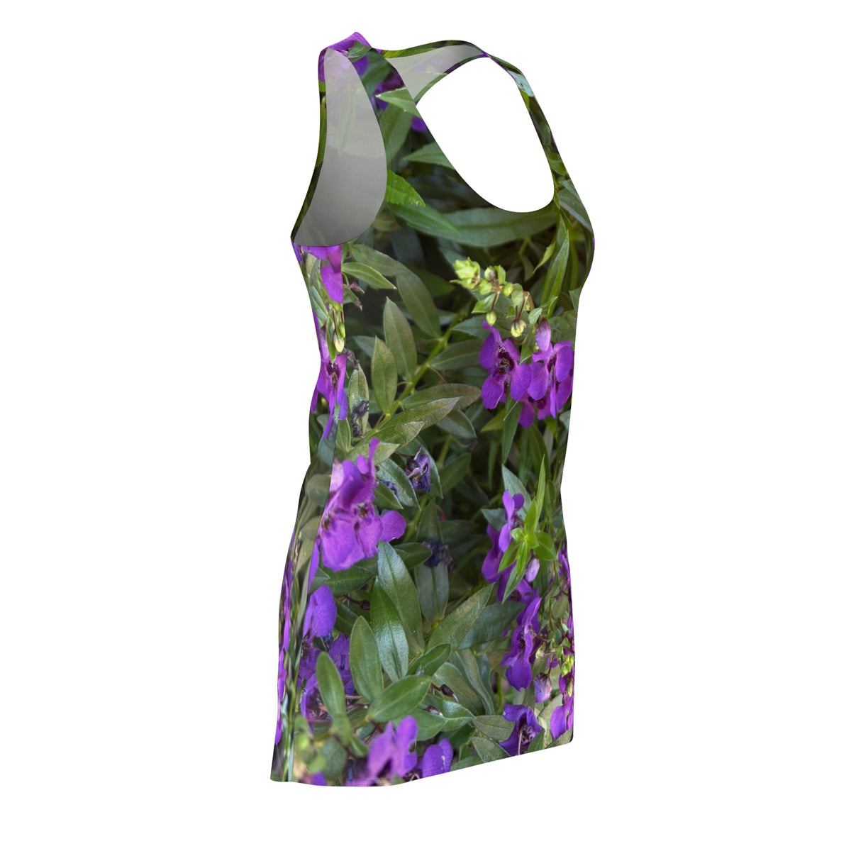 Purple Wildflower Print Racerback Dress | Floral All-Over Print