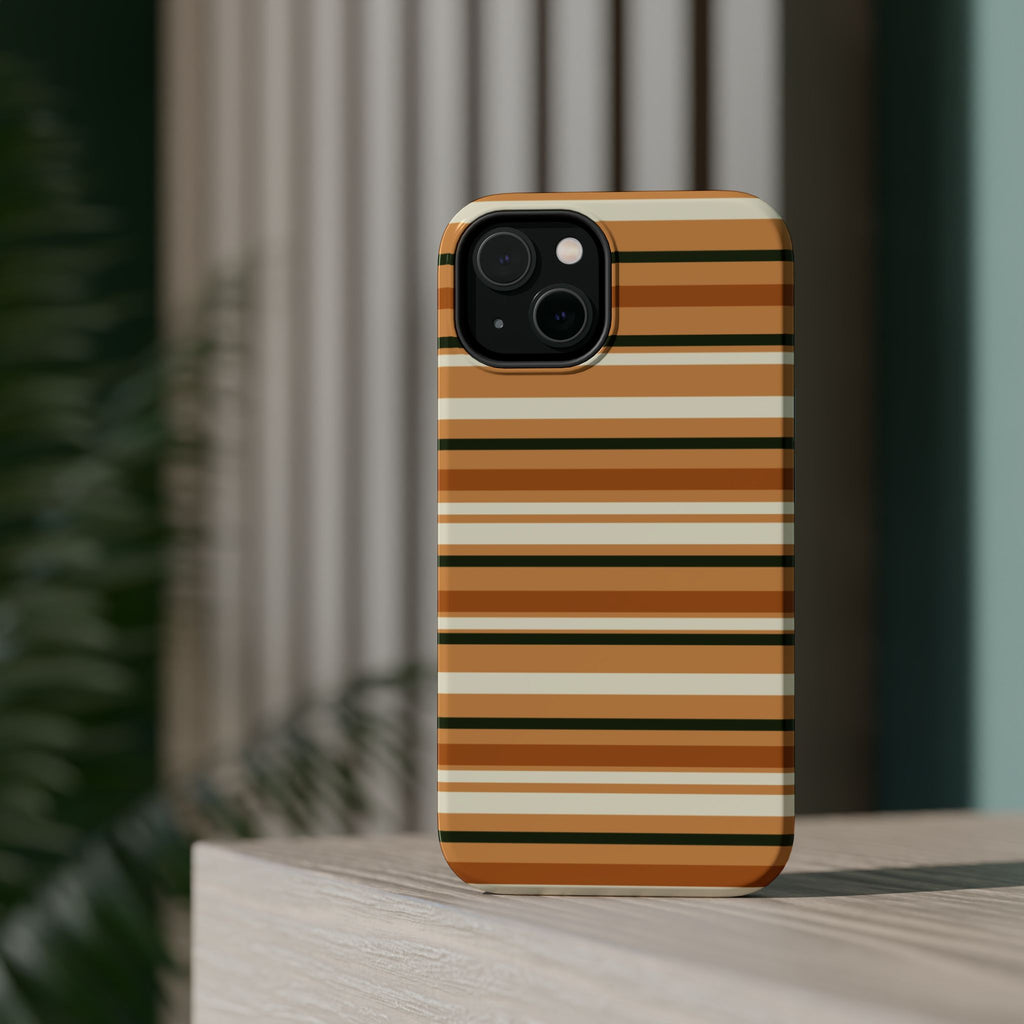 Retro Brown Striped Phone Case