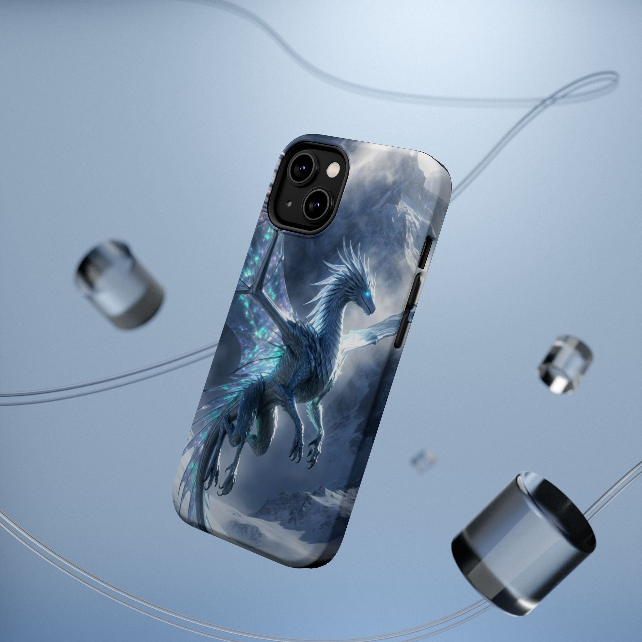 Blue Ice Dragon phone case | Magnetic impact-resistant phone case